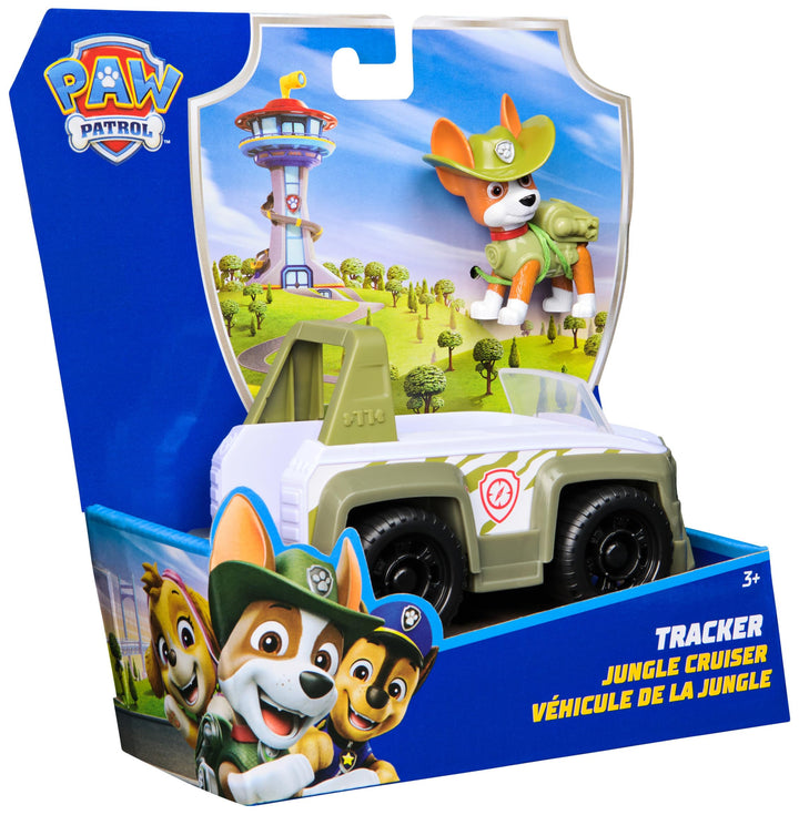 Paw Patrol Tracker’s Jungle Rescue Vehicle with Collectible Action Figure - Sustainably Made Toy for Kids 3+