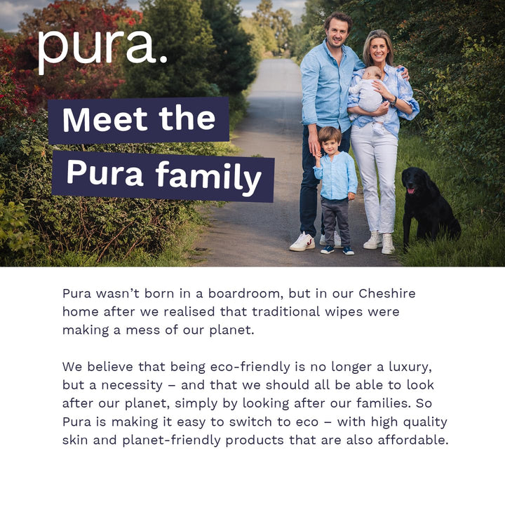 Pura - Flushable Moist Toilet Tissue Wipes 100% Plastic-Free Biodegradable Wet Wipes (40 Count)