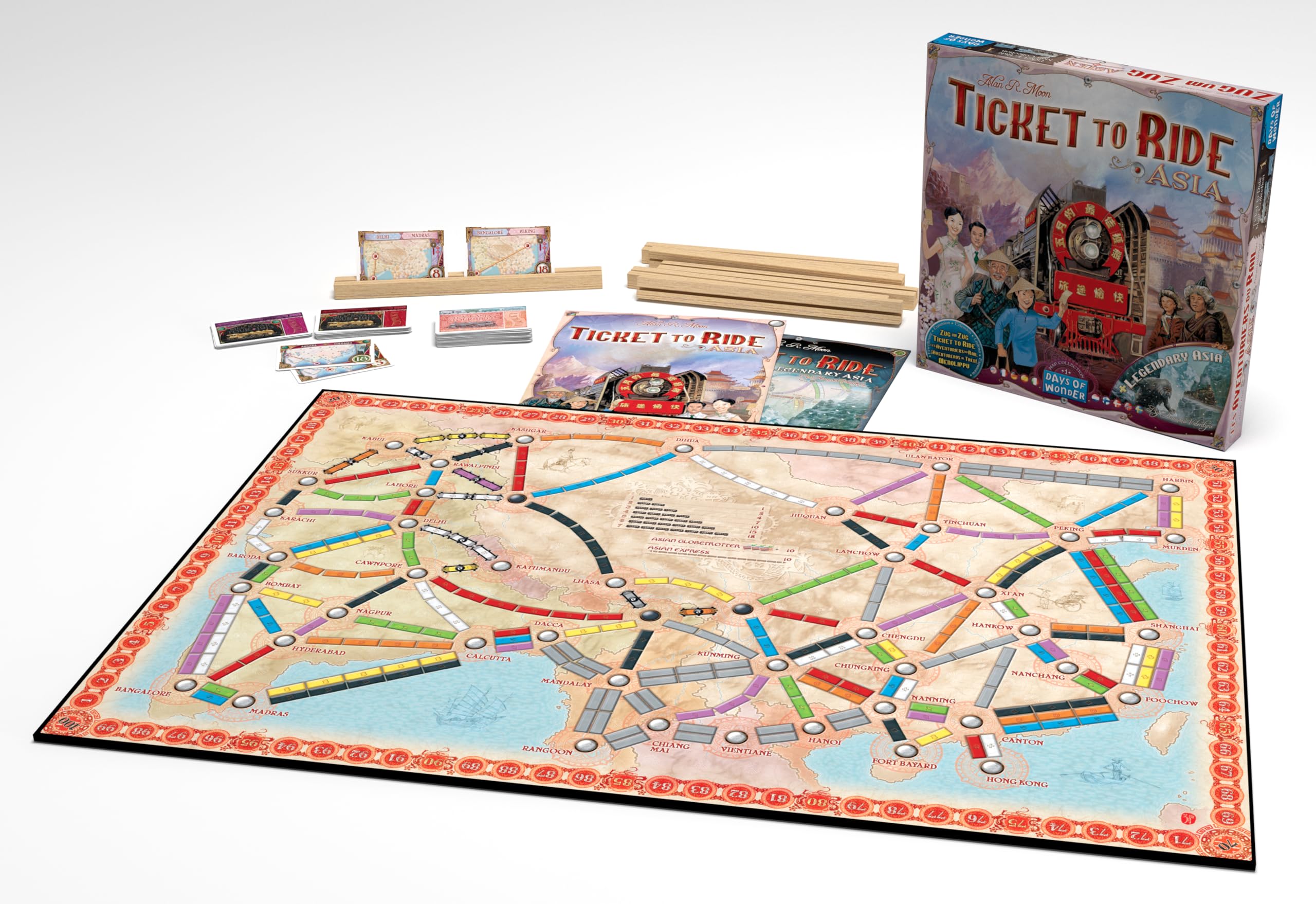 Days of Wonder Ticket to Ride Asia Board Game Expansion | 2-6 Players | 30-60 Min 2