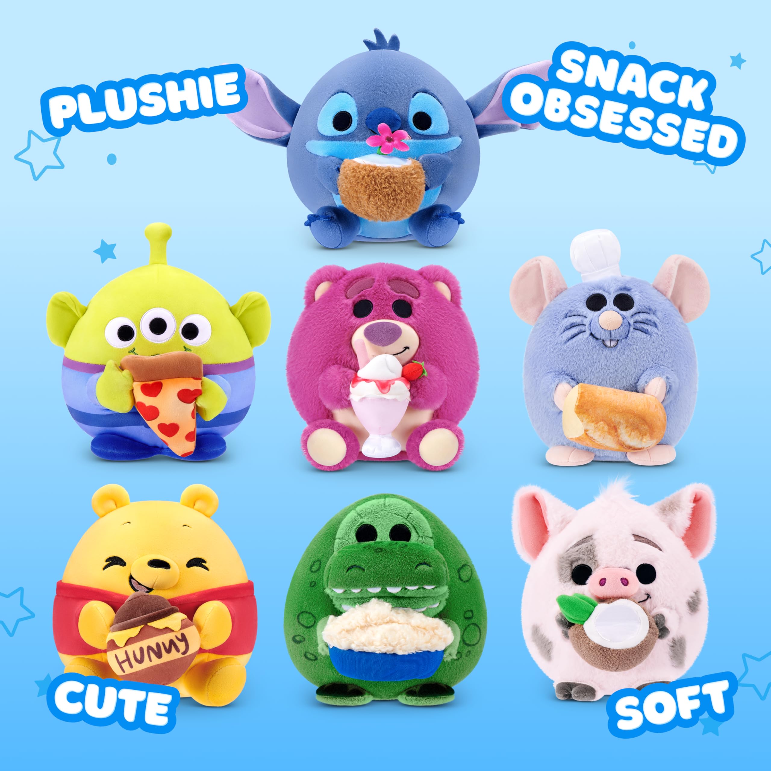 Snackles Disney 8-Inch Plush Toy - Alien & Pizza Snack Accessory | Ultra-Soft Polyester 5