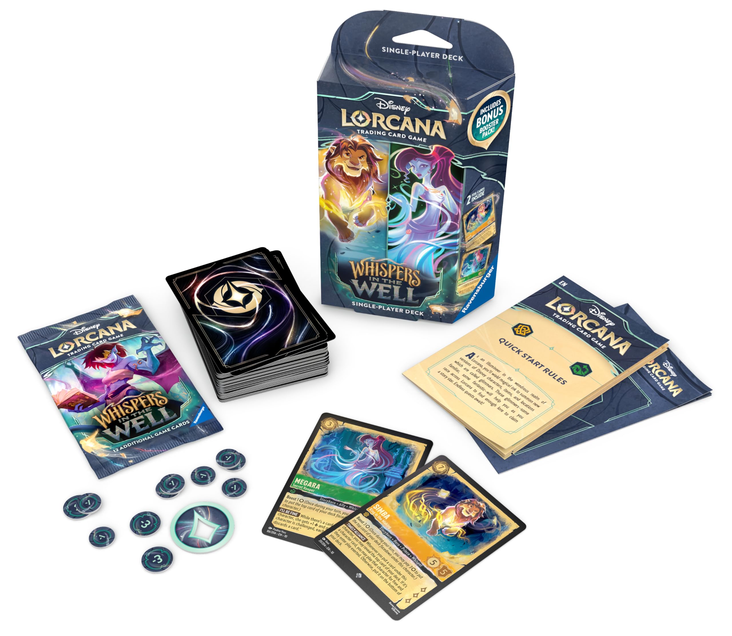 Ravensburger Disney Lorcana TCG: Whispers in the Well Starter Deck A - Amber & Emerald [Dedicated Deck Card Game] 1
