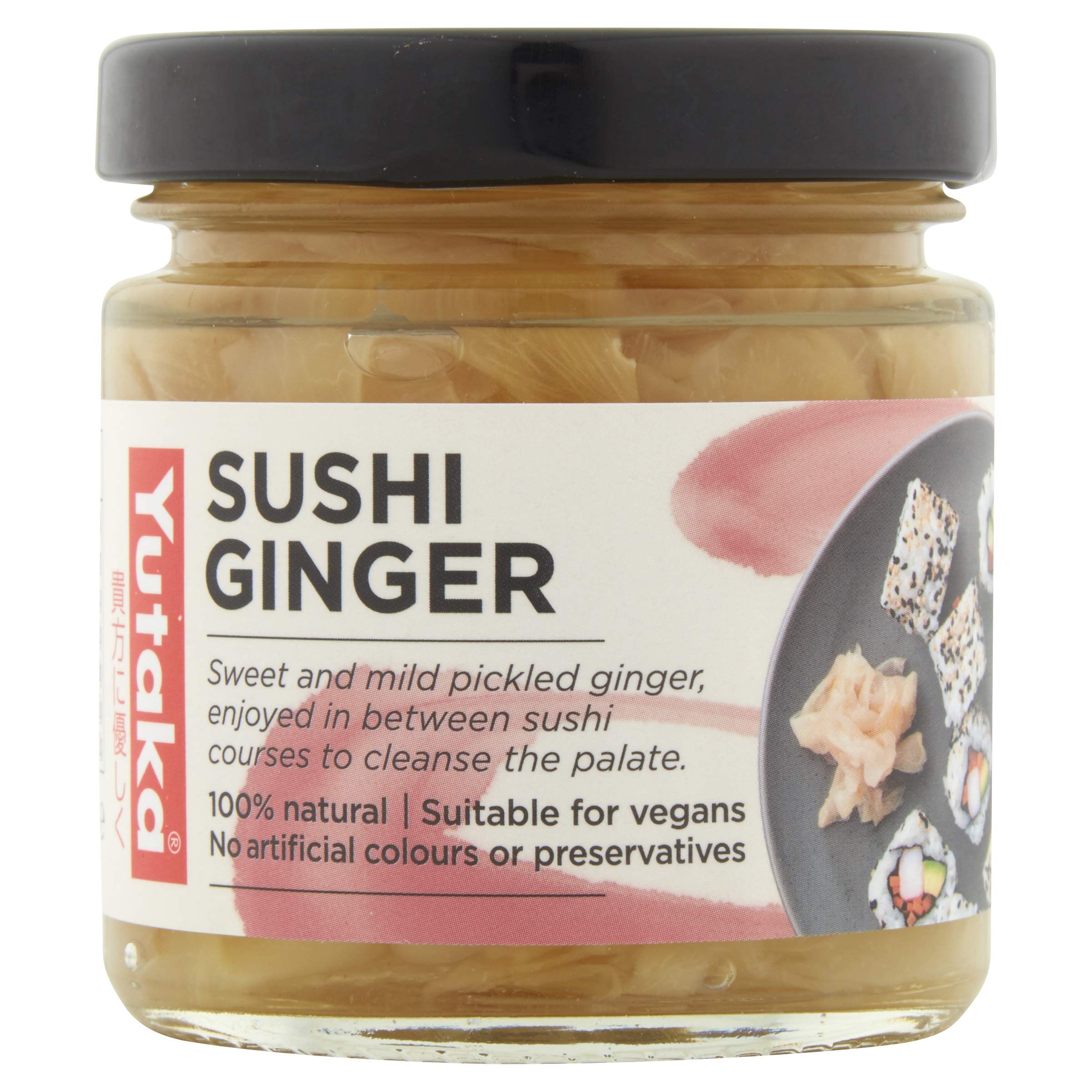Yutaka - Sushi Ginger 120g (Pack of 4) | Sweet & Mild Pickled Gari | All-Natural Vegan-Friendly
