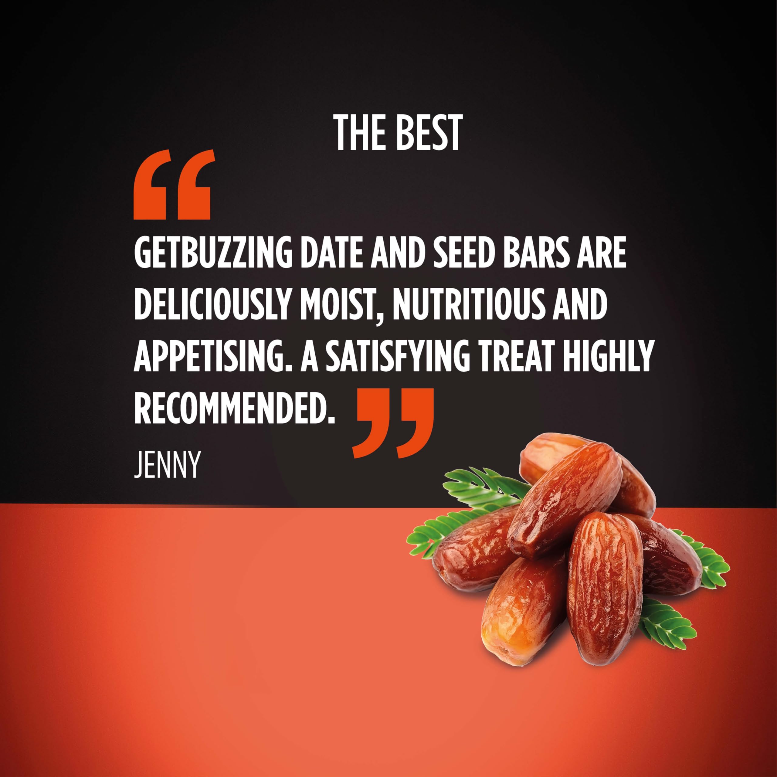 Getbuzzing Nut Free Oat Flapjack Healthy Snack & Energy Bars - Date & Seed, 20 Pack 9