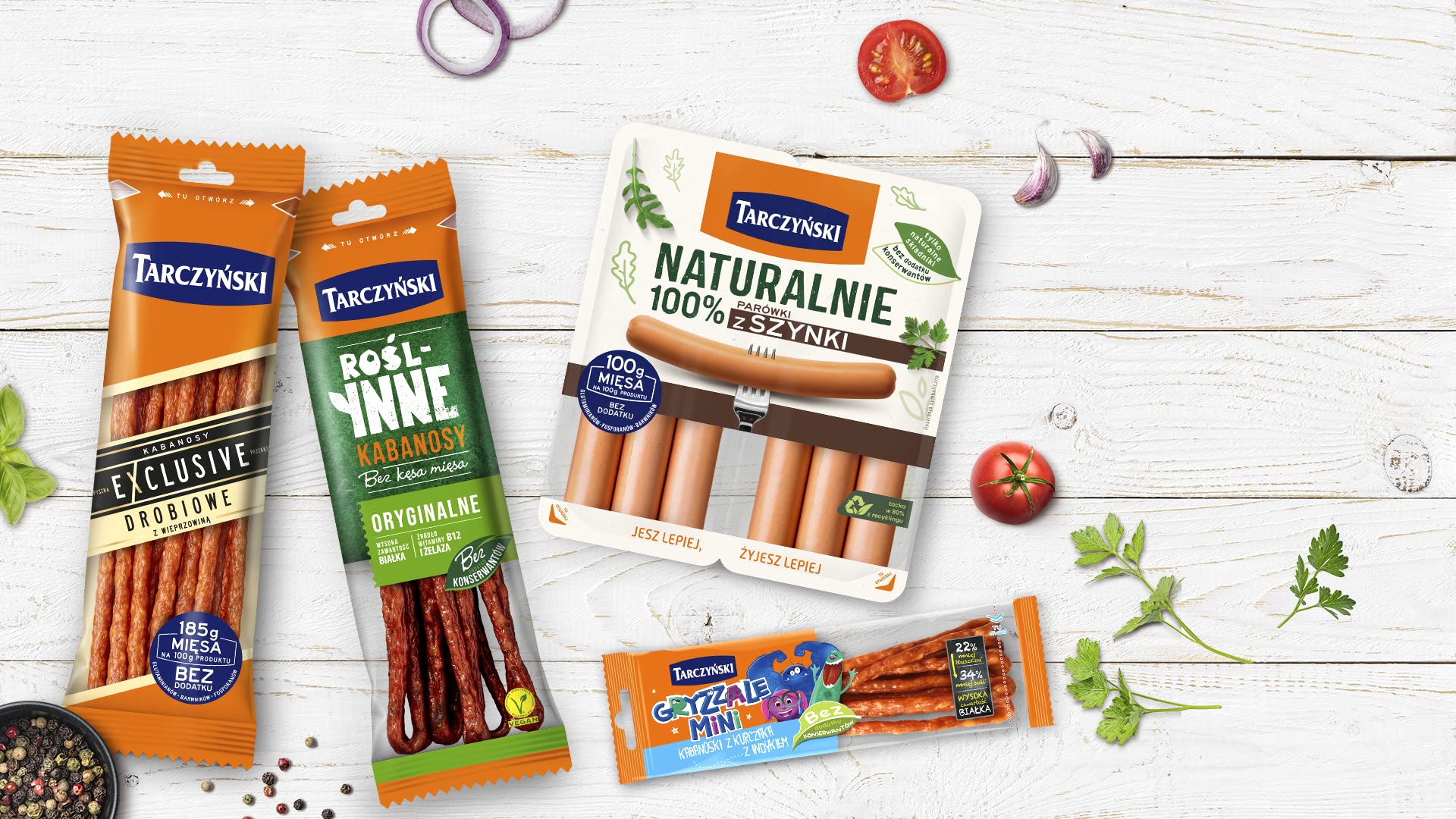 Tarczyński Poultry and Pork Kabanos Sausage 105g (Pack of 10) 5