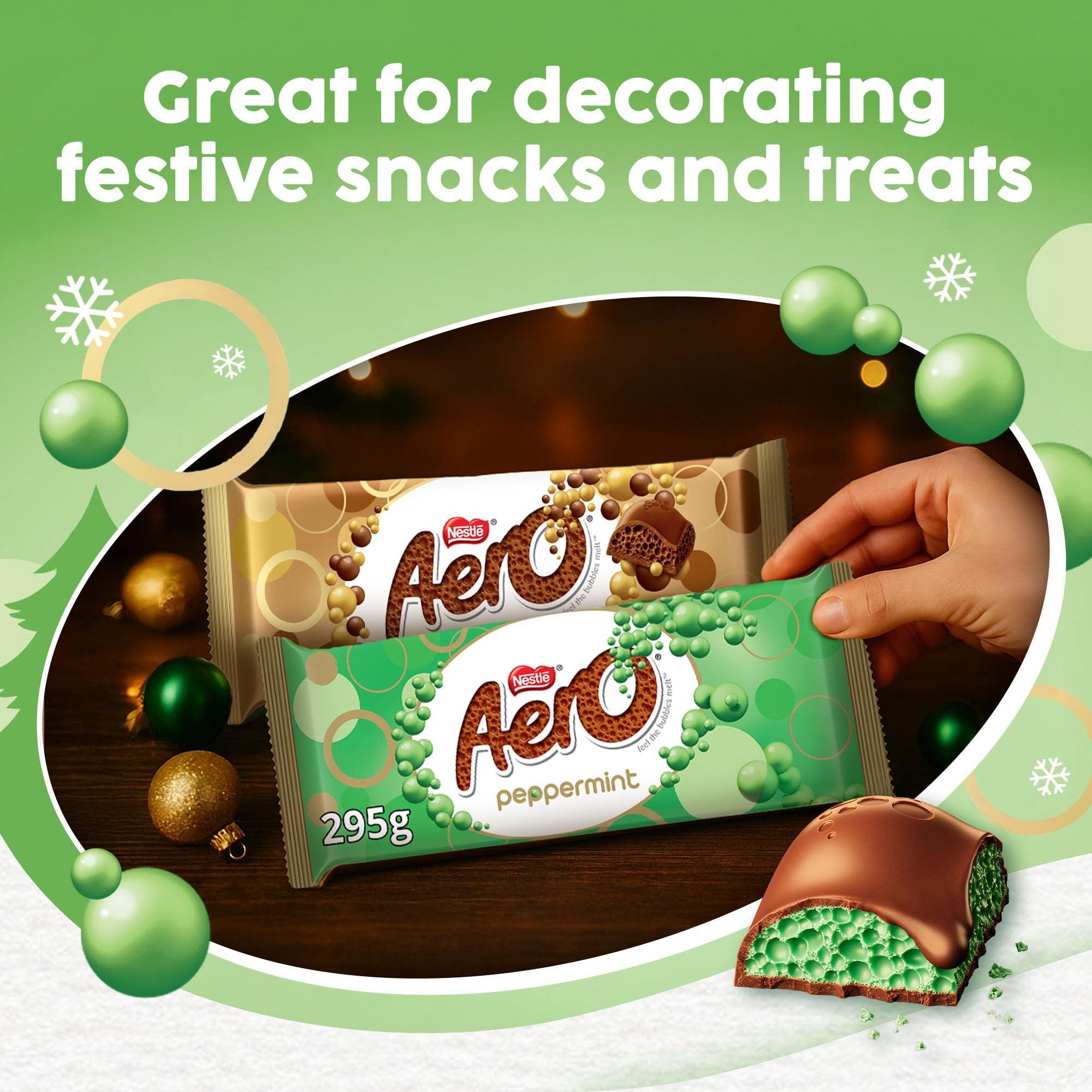 Aero Peppermint Gifting Block – 295g Bubbly Milk Chocolate with Refreshing Peppermint 14