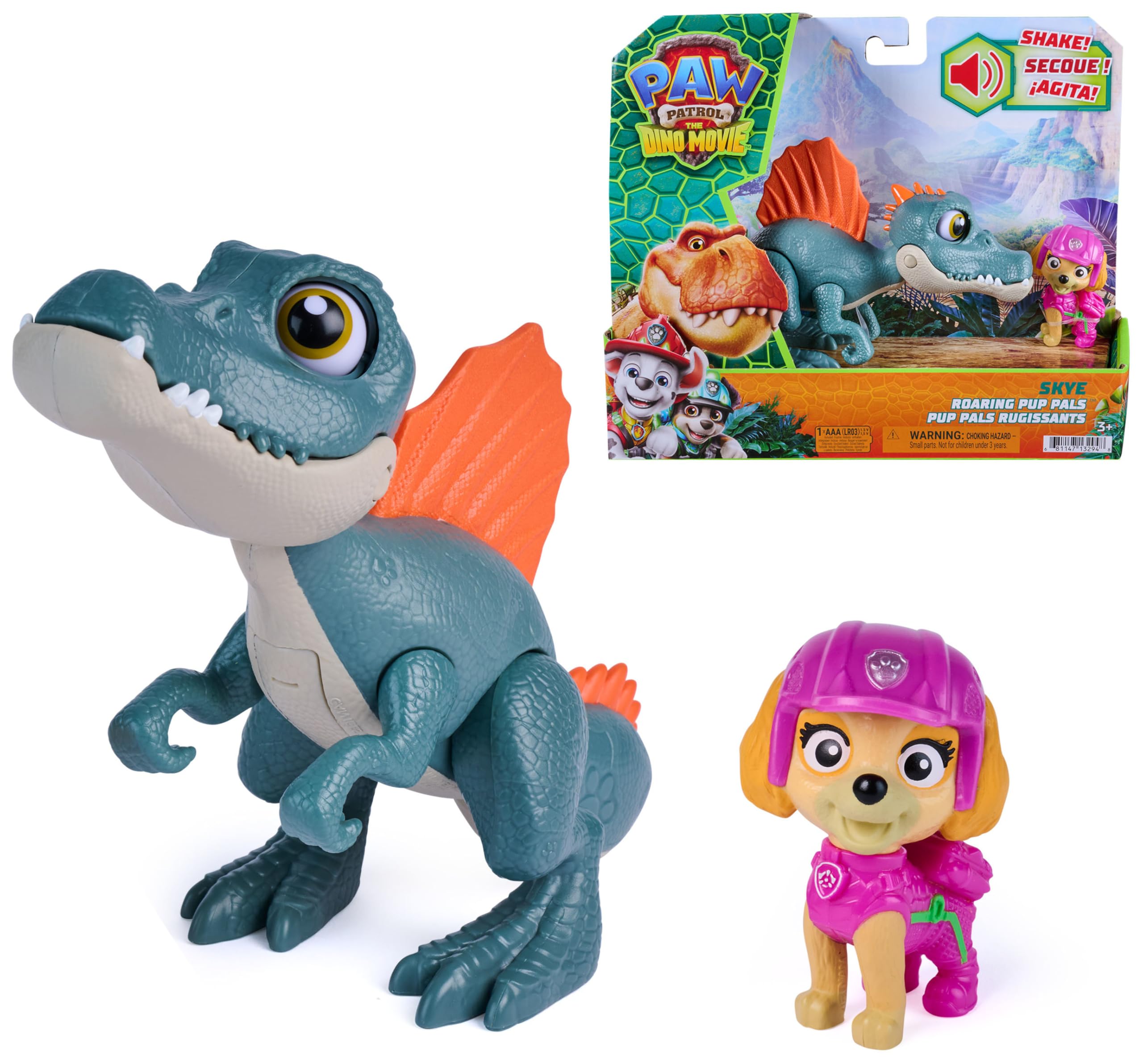Paw Patrol Dino Movie Skye Roaring Pup Pals Action Figure - Ages 3+ 1
