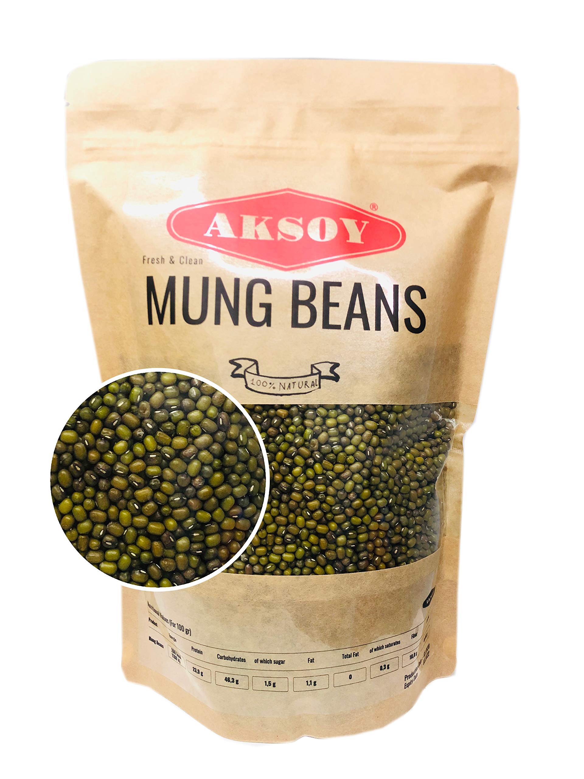 AKSOY Mung Beans - High Protein & Fiber, Non-GMO | 1.25kg