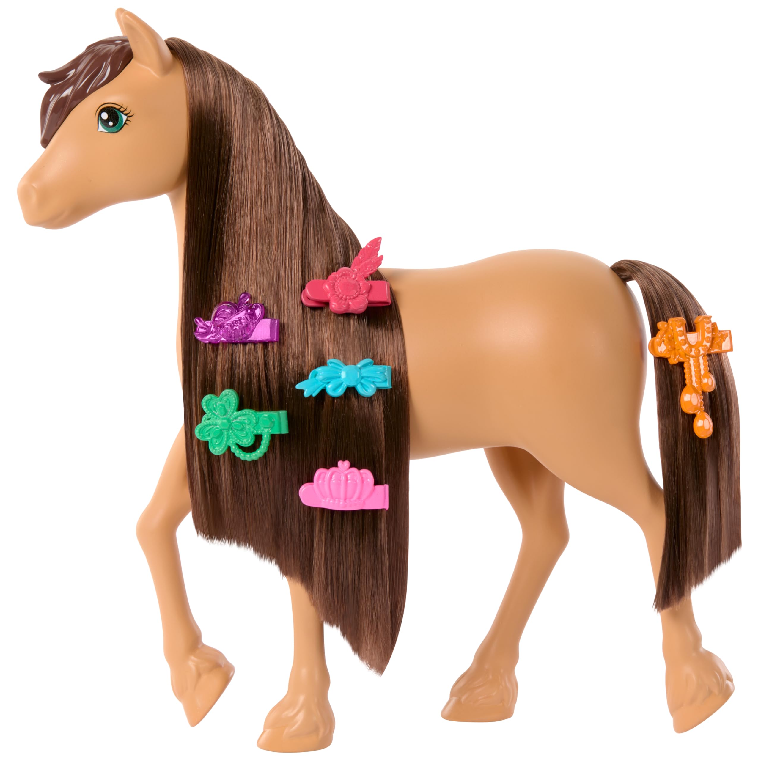 Barbie Horse & Accessories - Extra-Long Mane for Styling Fun (Pepper), Ages 3+ 6