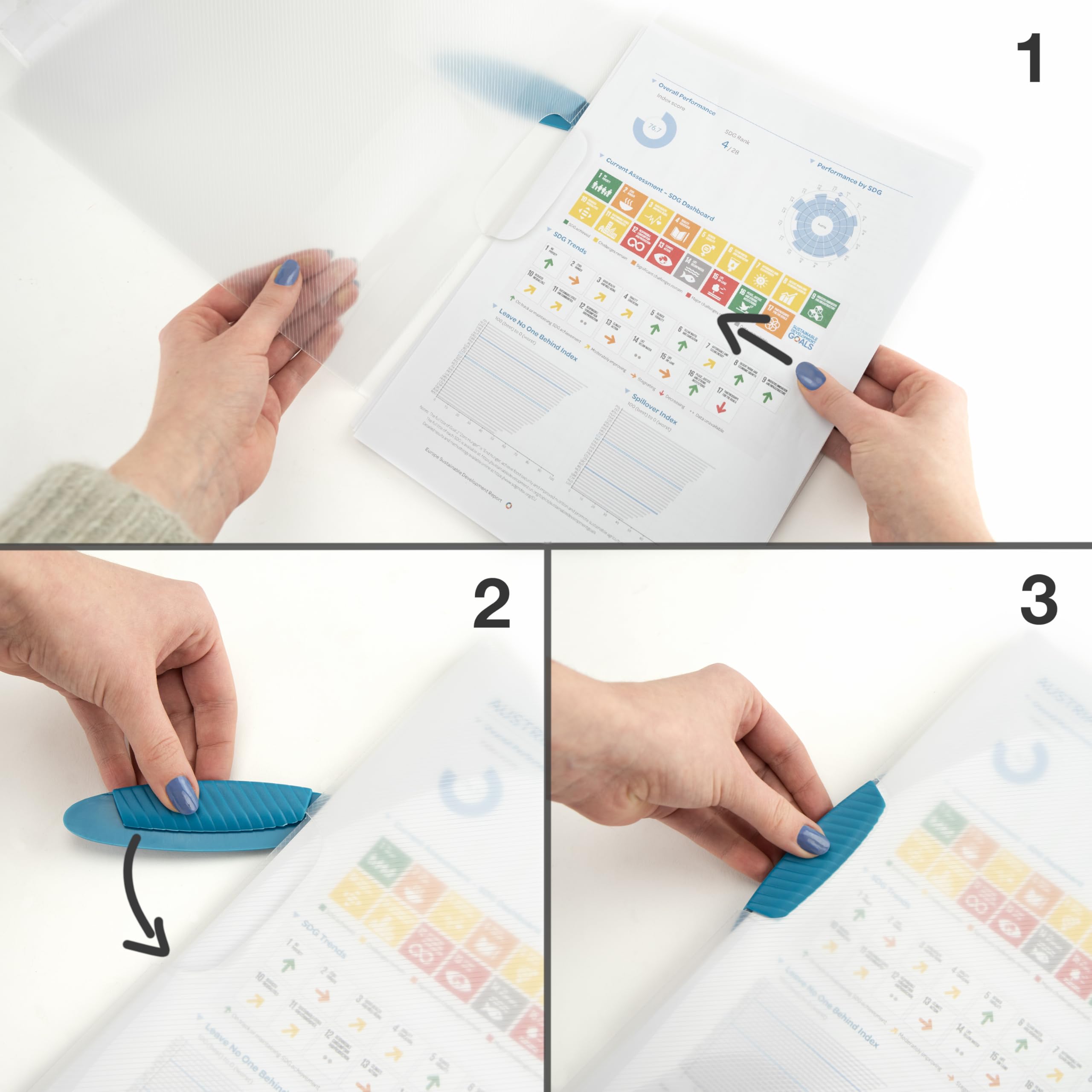 RAPESCO 0786 A4 Pivot Clip File - Pack of 5 | Holds 30 Unpunched Sheets | Superline Polypropylene