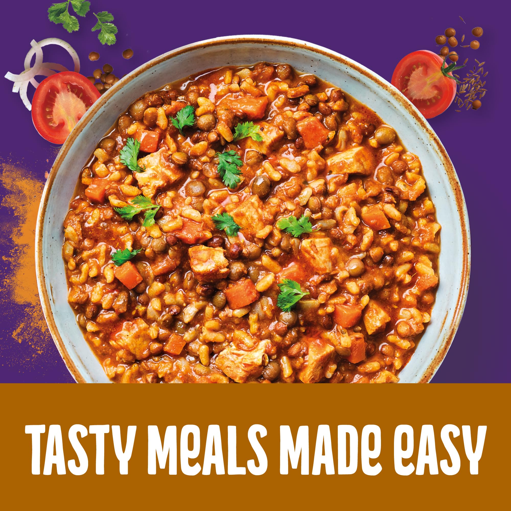 MAGGI Global Kitchen Chicken Tikka Masala with Rice & Lentils - Ready in 2 Minutes | 260g 2