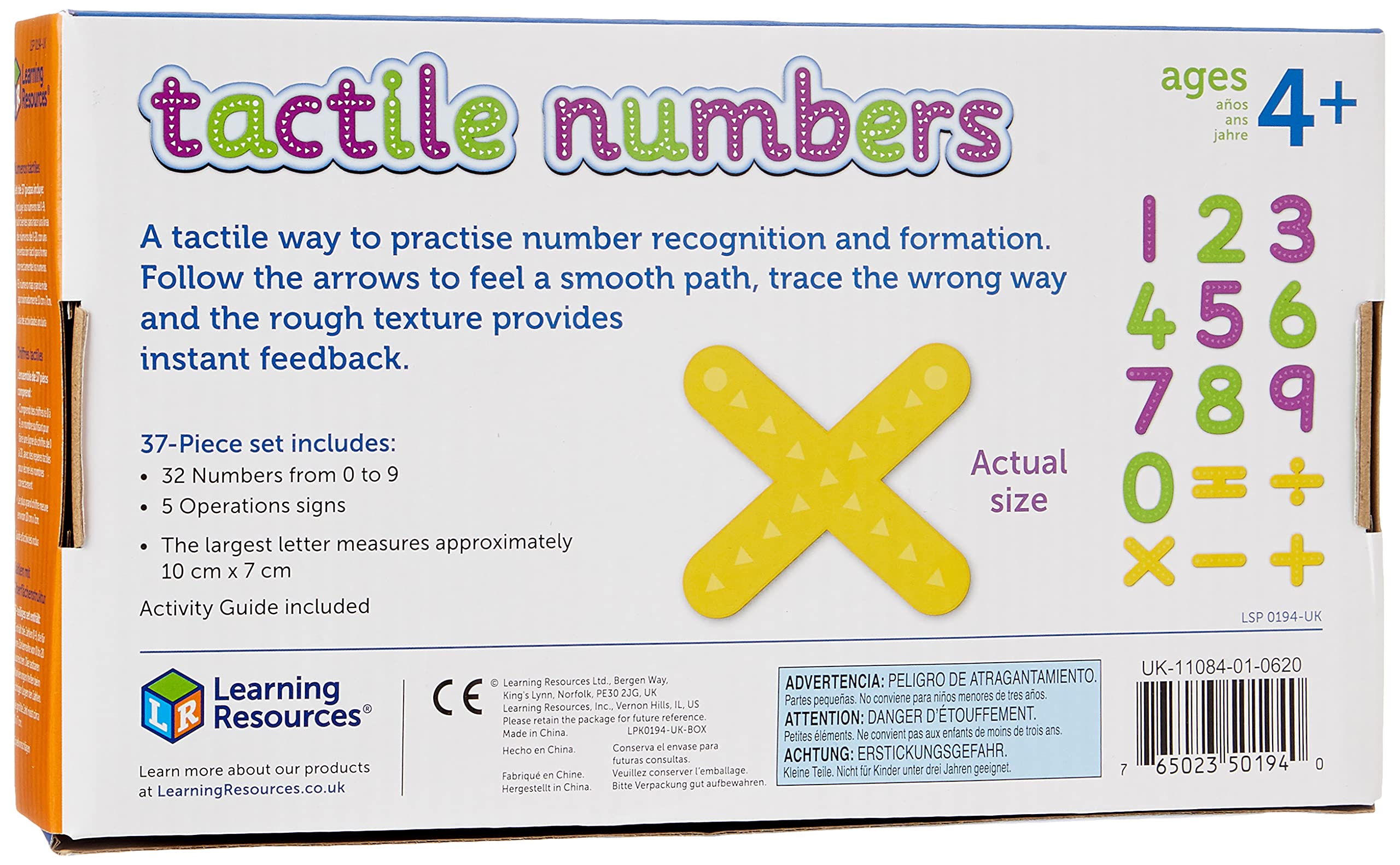 Learning Resources Tactile Numbers & Operations - Sensory Math Learning for Ages 4+ 12