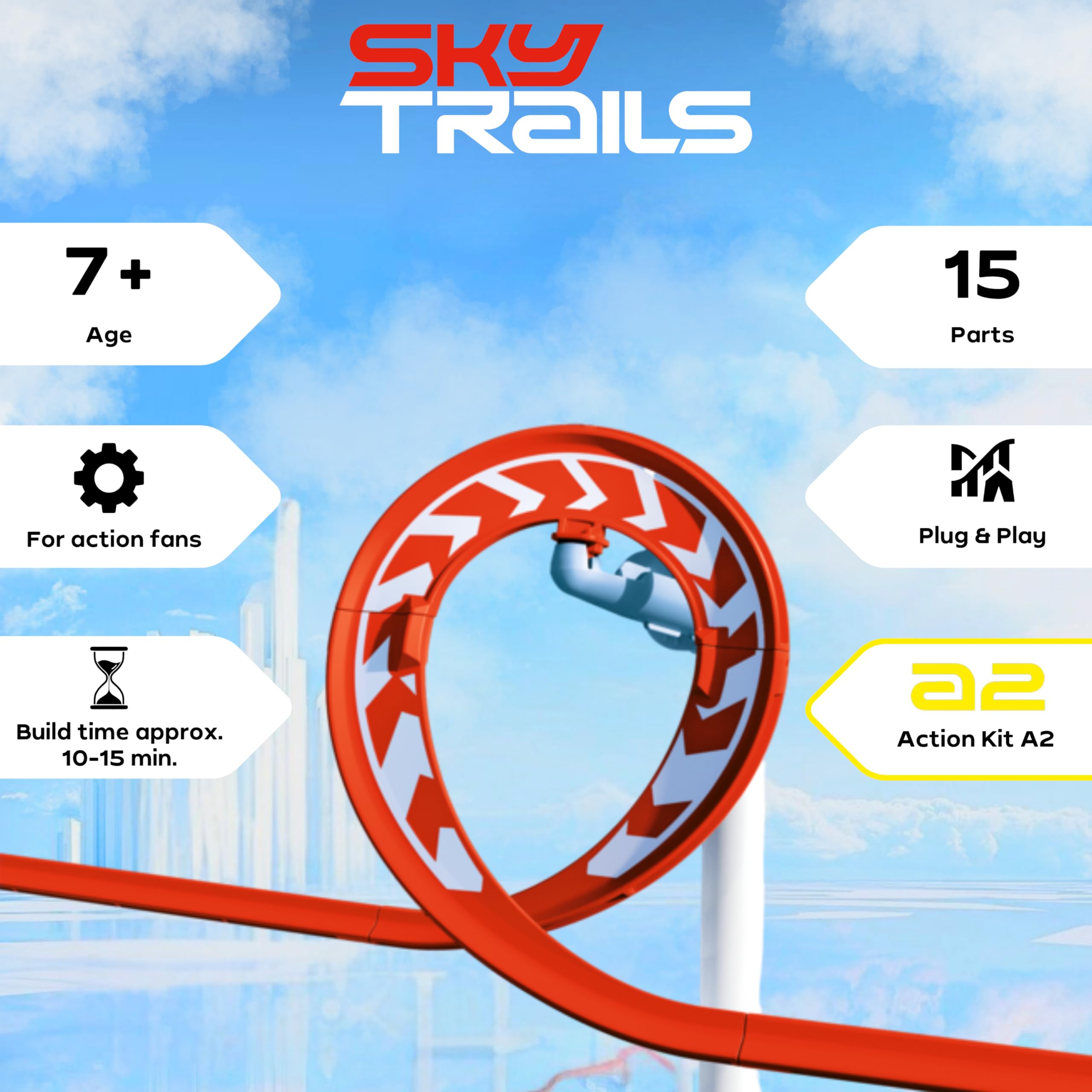 Sky Trails Looping Construction Toy - Build Spectacular Racing Tracks with Action-Packed Stunts 10
