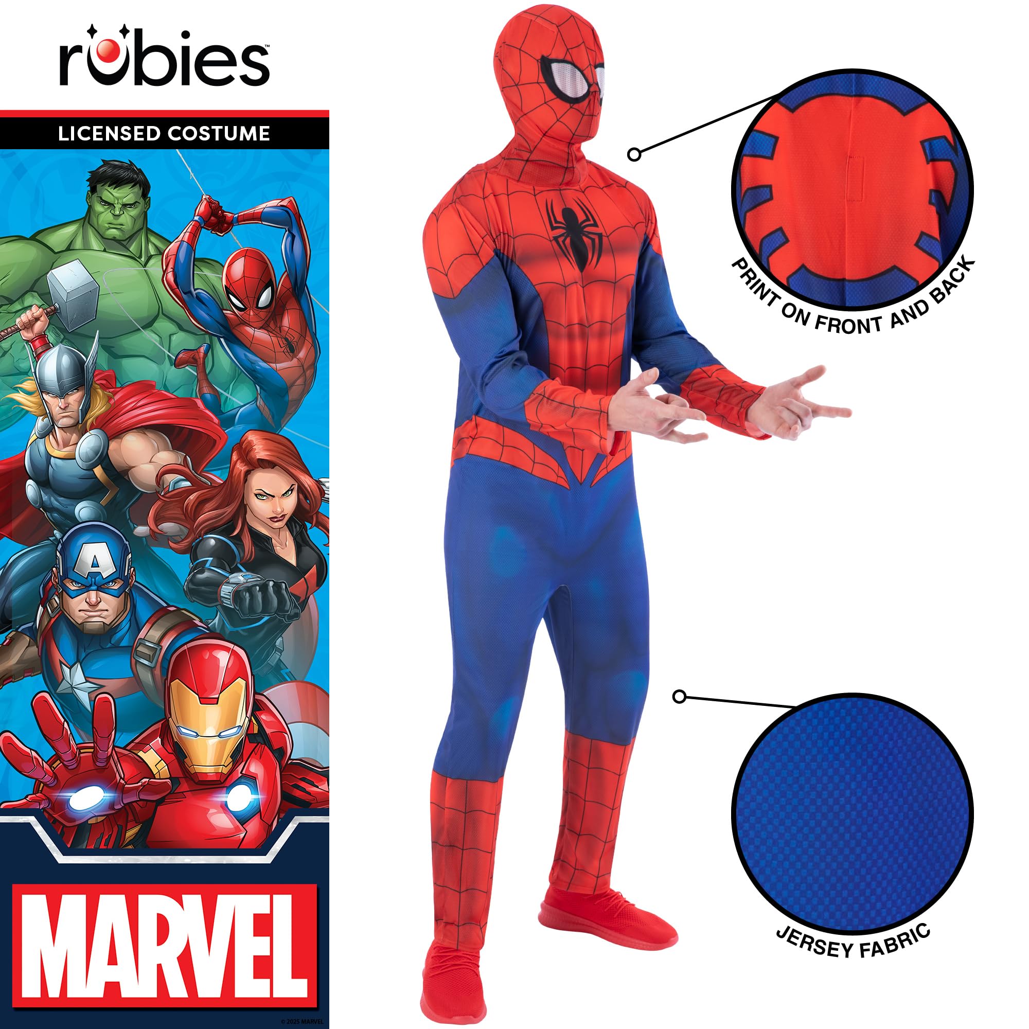Rubies Spider-Man Classic Adult Costume - Jumpsuit & Mask, Size Small 5