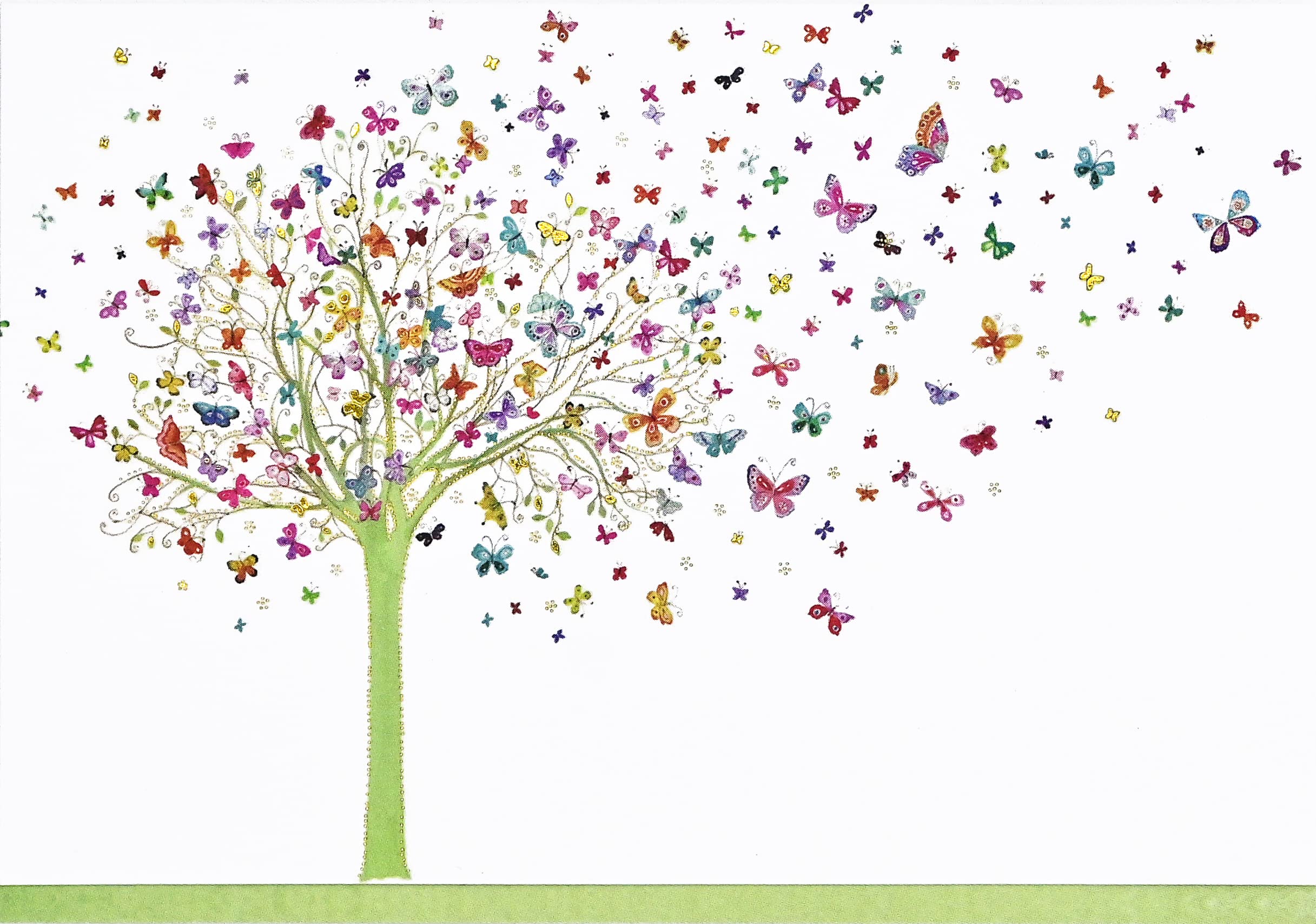 Peter Pauper Press Tree of Butterflies Notecard Set | 14 Cards, 15 Envelopes | 5" x 3.5" 1