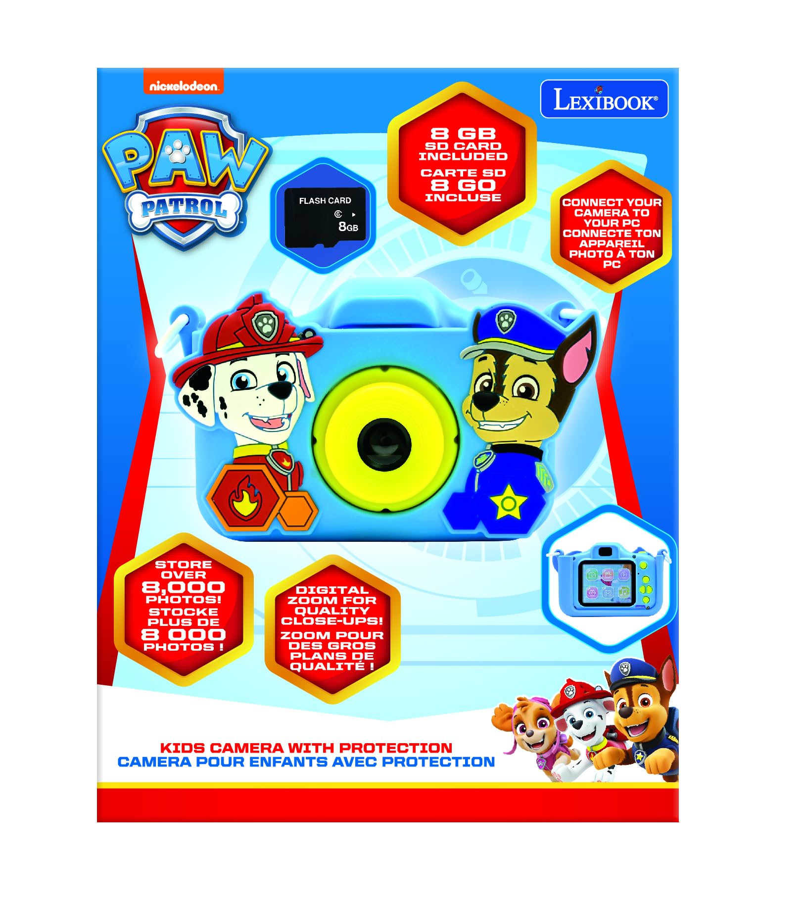 Lexibook DJ078PA Paw Patrol 4-in-1 Digital Camera for Kids - Chase & Marshall Design 7