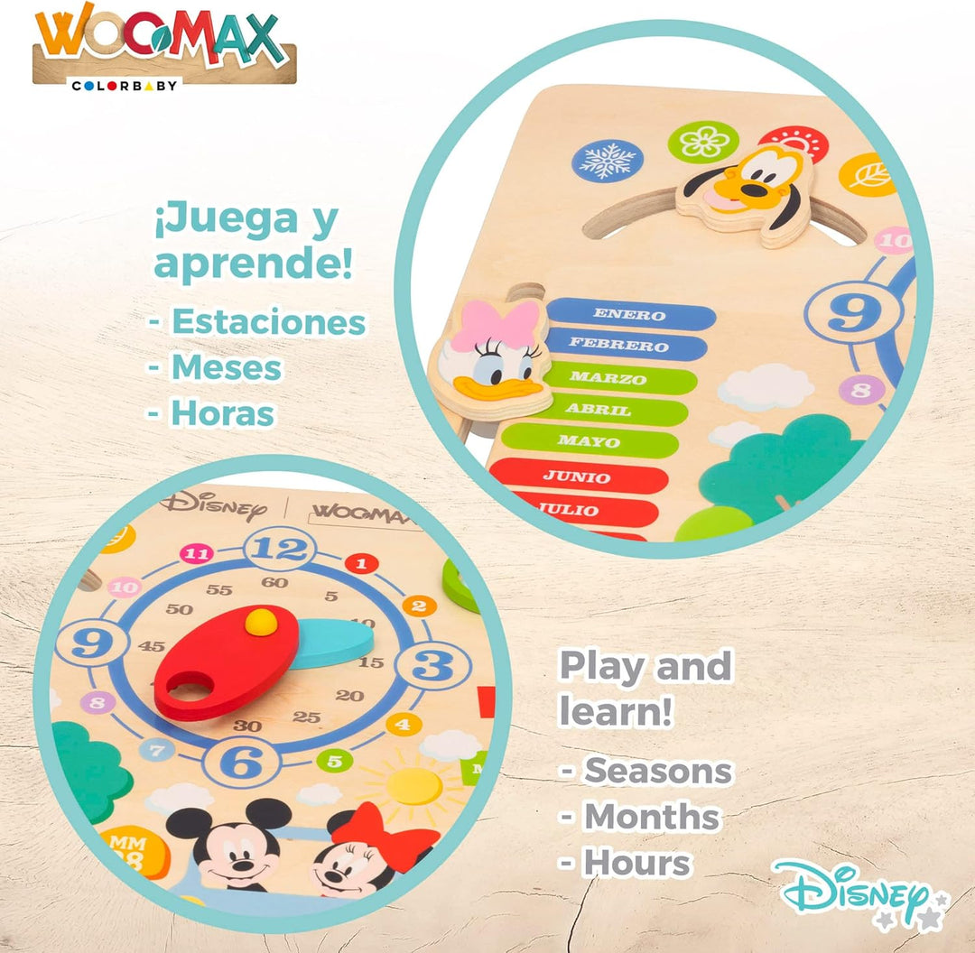 Mickey WOOMAX Disney Wooden Calendar - Educational Wooden Toy for Kids