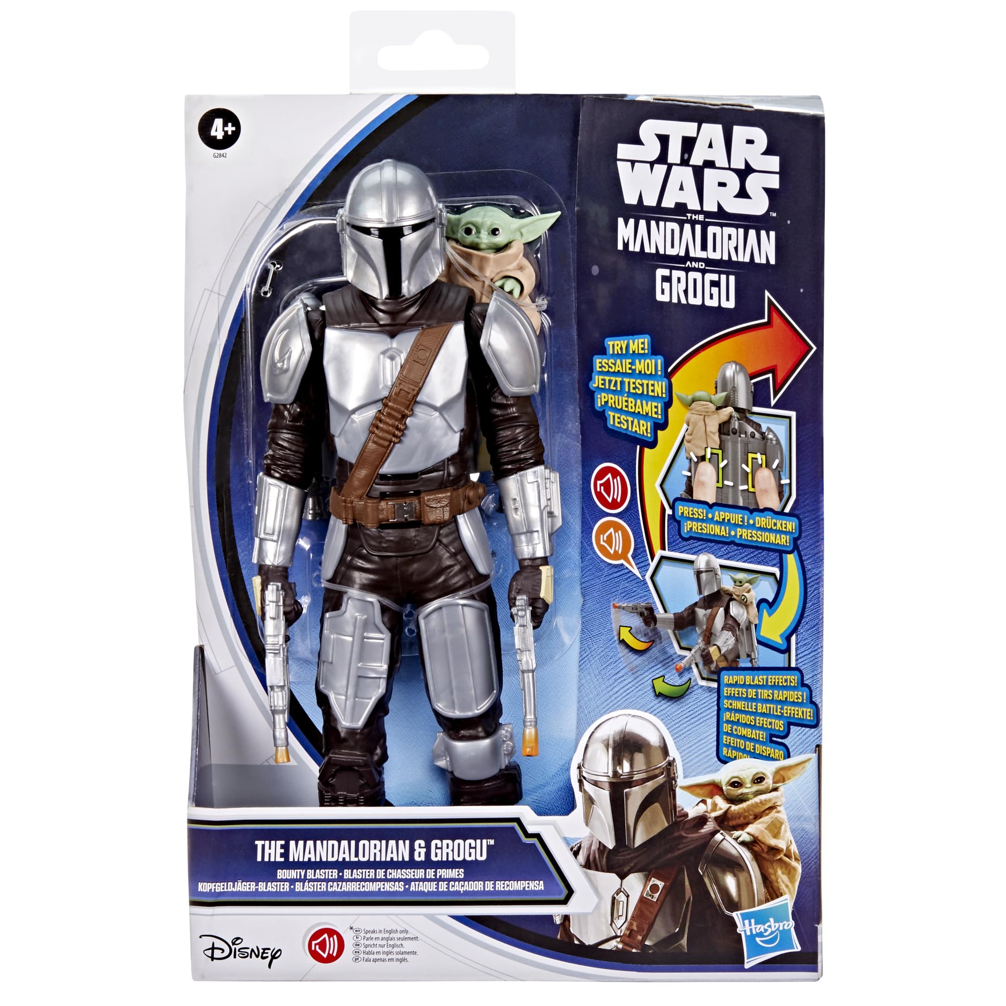 Star Wars The Mandalorian & Grogu Bounty Blaster Action Figure - 28 cm | Interactive Sound & Movement 2