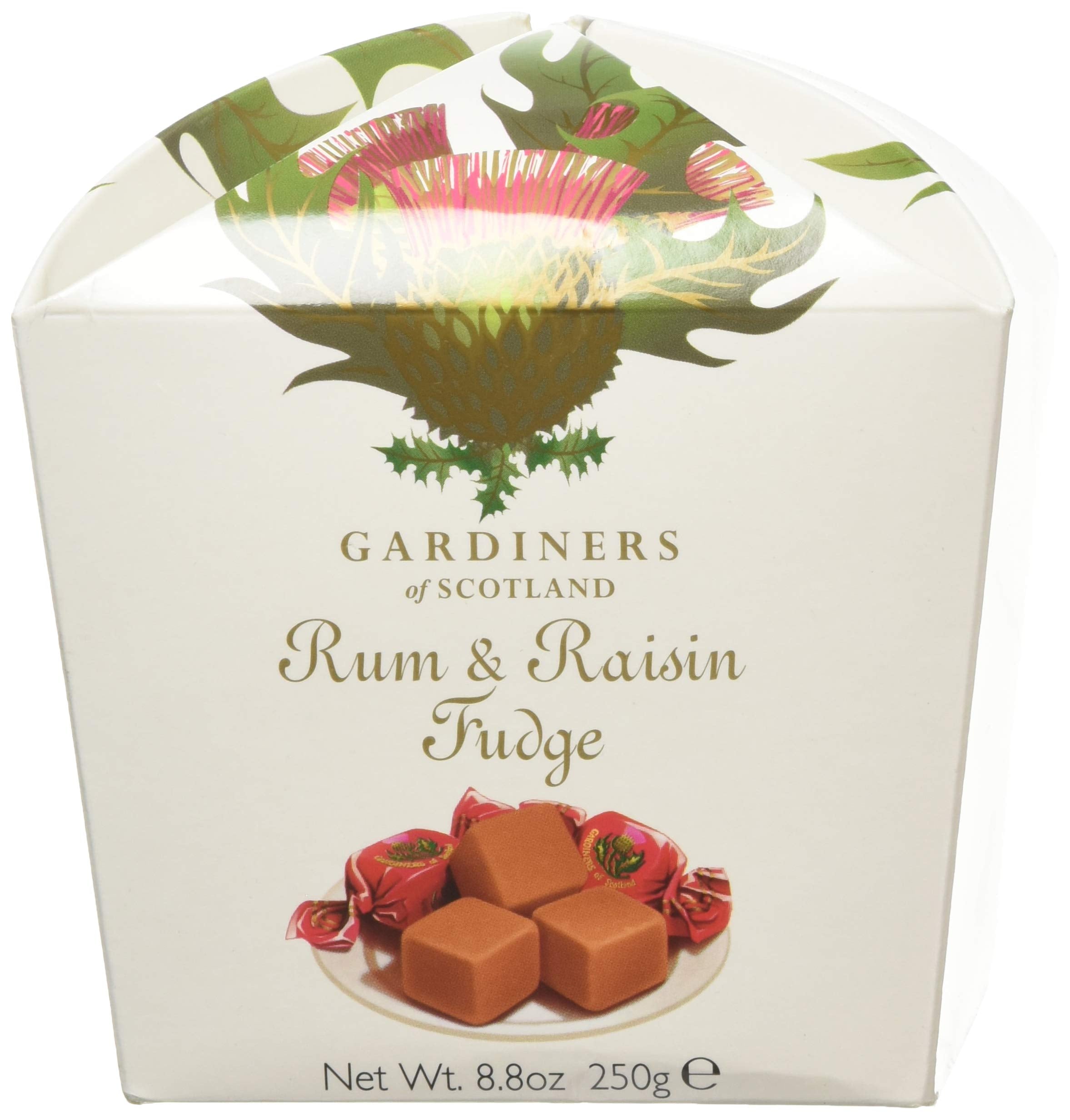 Gardiners of Scotland Rum & Raisin Fudge - Thistle Design Carton 250g 3