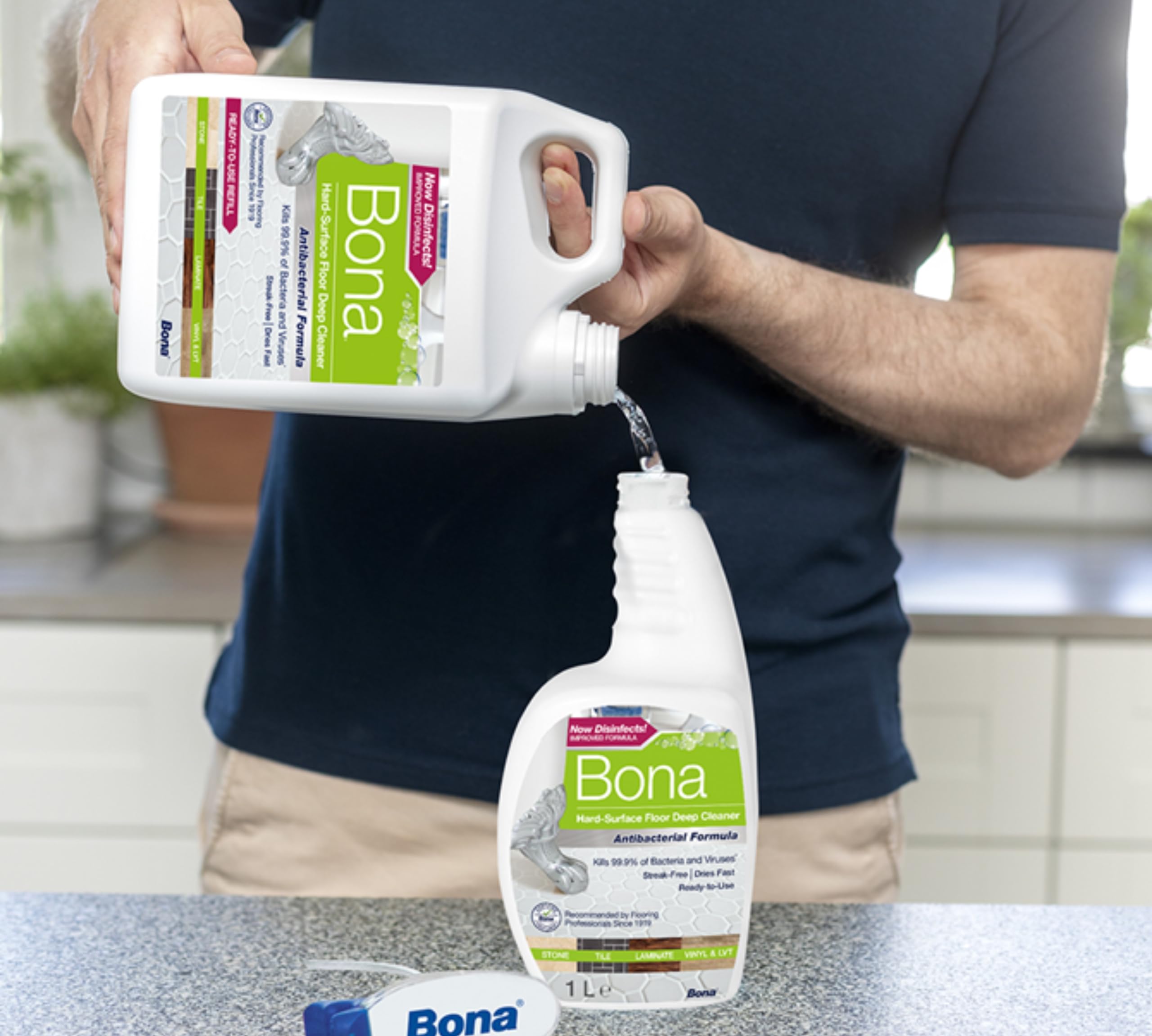 Bona OxyPower Hard-Surface Floor Cleaner Liquid - Deep Cleaning | 1 Litre | Streak Free 6