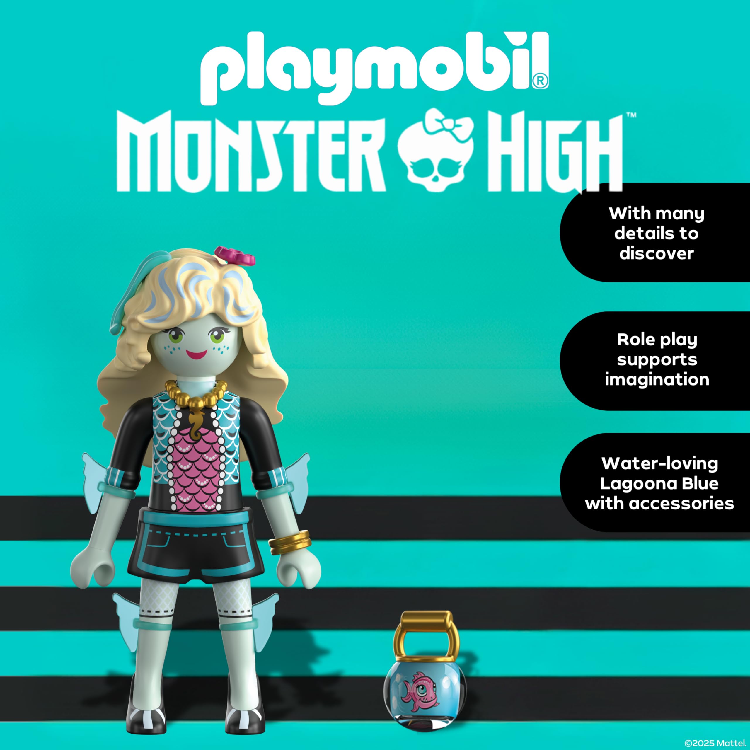 Playmobil Monster High Lagoona Blue - Ocean-Themed Play Figure Set for Kids 4+ 6