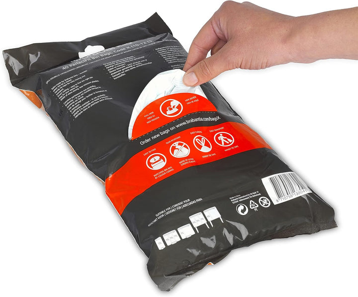 Brabantia PerfectFit Bin Liners Size X (10-12 Litre) Thick Plastic Trash Bags