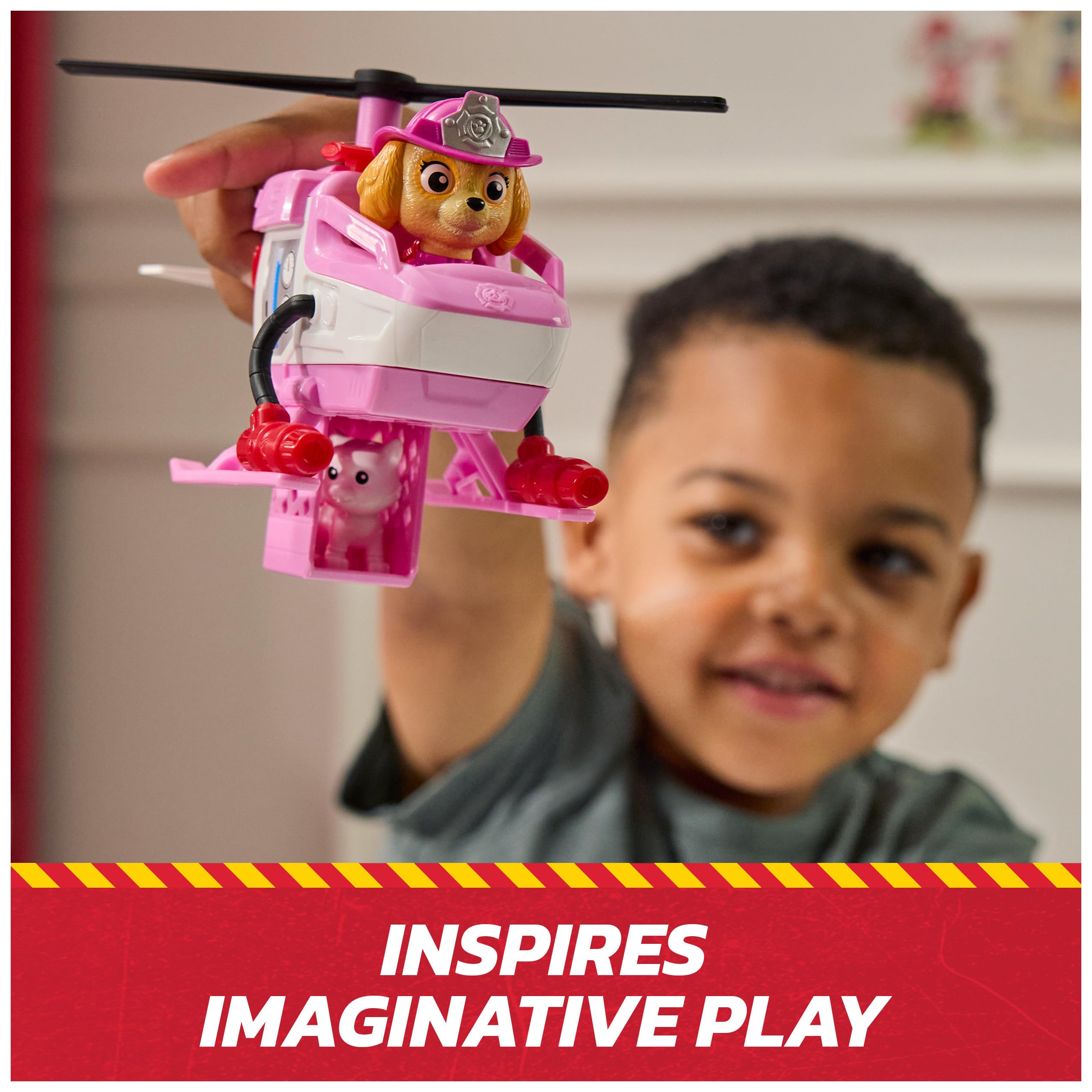 Paw Patrol Skye Rescue Fire Chopper Playset with Action Figure and Kitty Friend | Ages 3+ 8