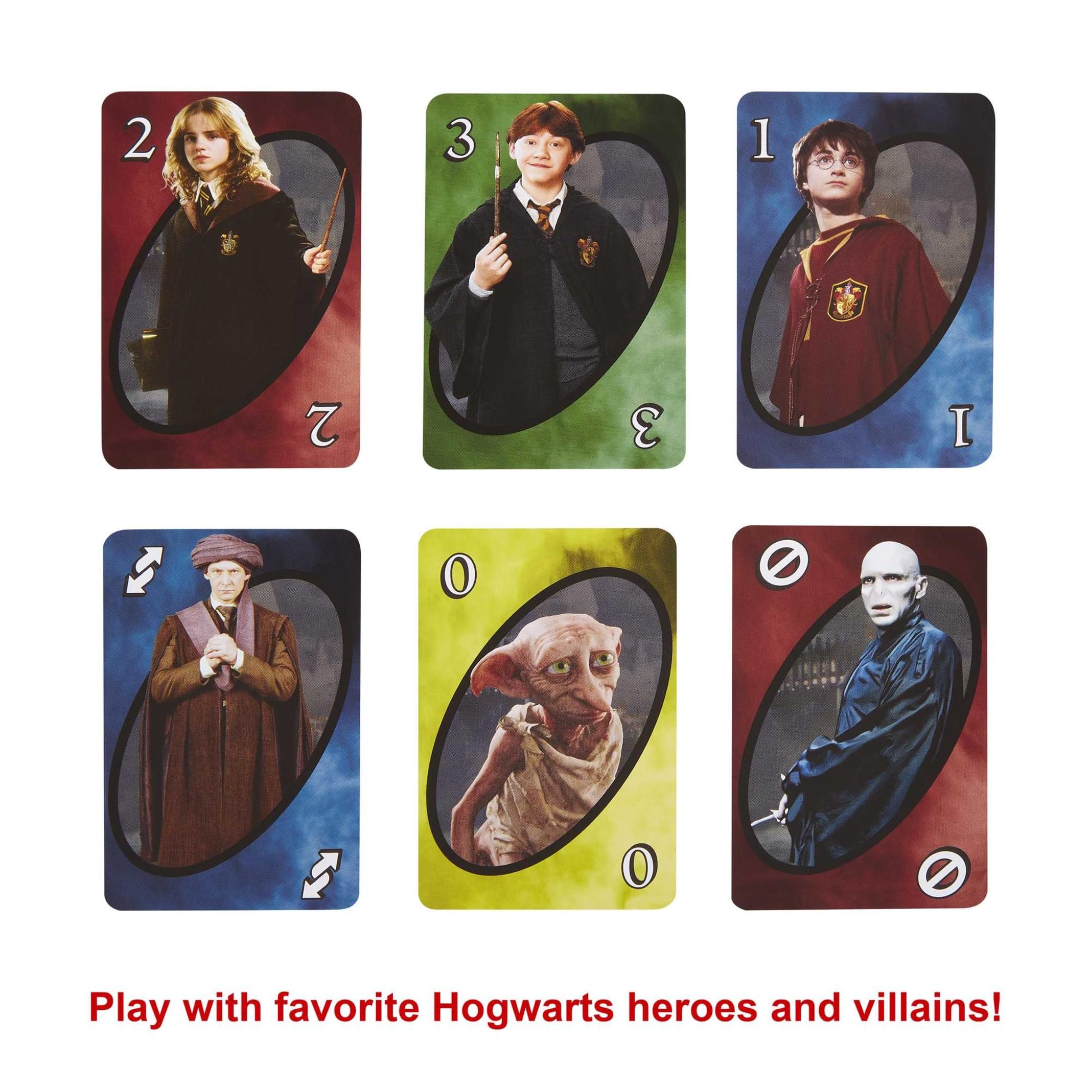 Mattel Games UNO Harry Potter Card Game for Kids, Adults & Parties, Collectible Deck Based on Popular Series for 2 to 10 Players, FNC42 6