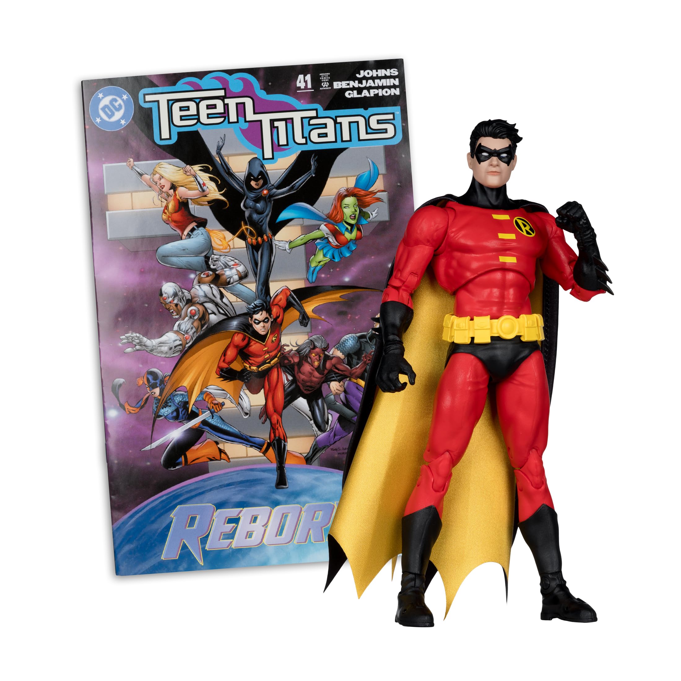 McFarlane DC Direct Page Punchers Robin (Teen Titans #41) 7in Action Figure - Includes Comic Book 1