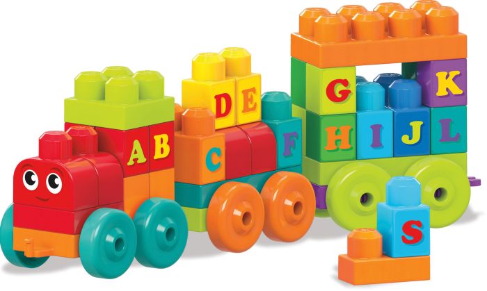Mega Bloks DXH35 60 Piece ABC Learning Train Building Toy
