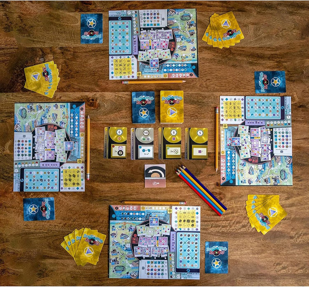 Inside Up Games Draft & Write Records - Music Board Game, Card Drafting, Strategy Game