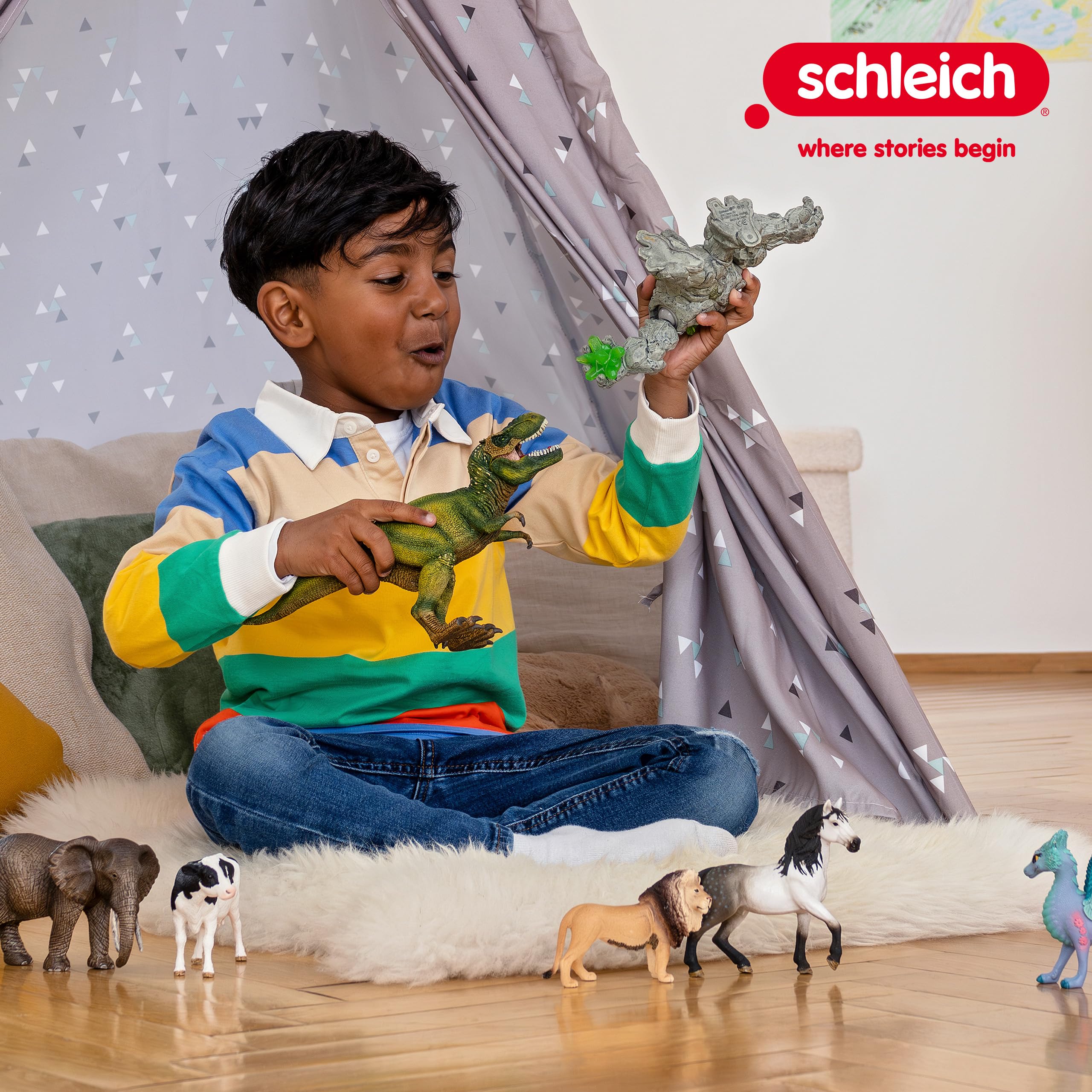 Schleich DINOSAURS Tyrannosaurus Rex - Realistic T-Rex Action Figure with Movable Jaw, Ages 3+ 5