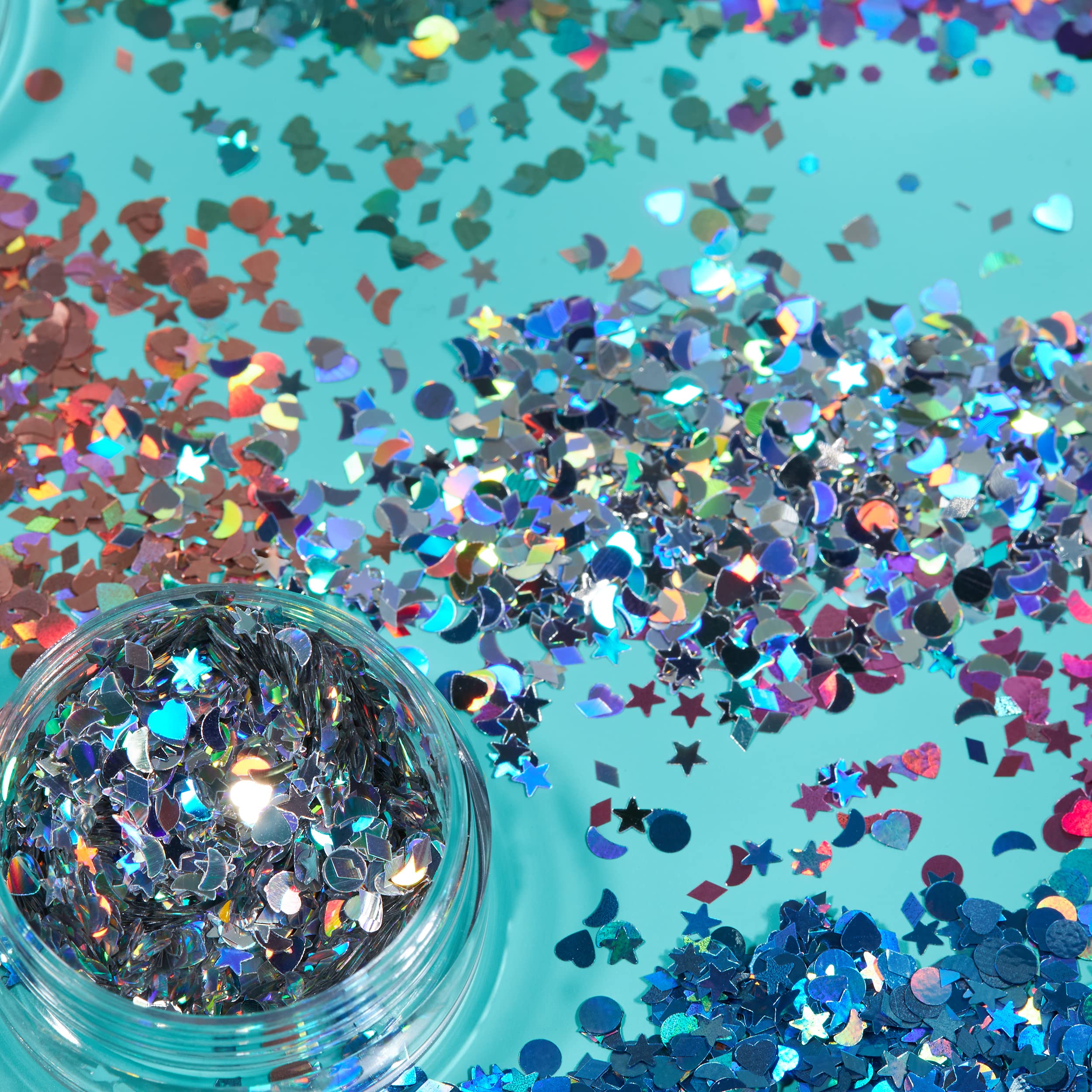 Moon Glitter Holographic Glitter Shapes - Purple | Cosmetic Grade | 3g 9