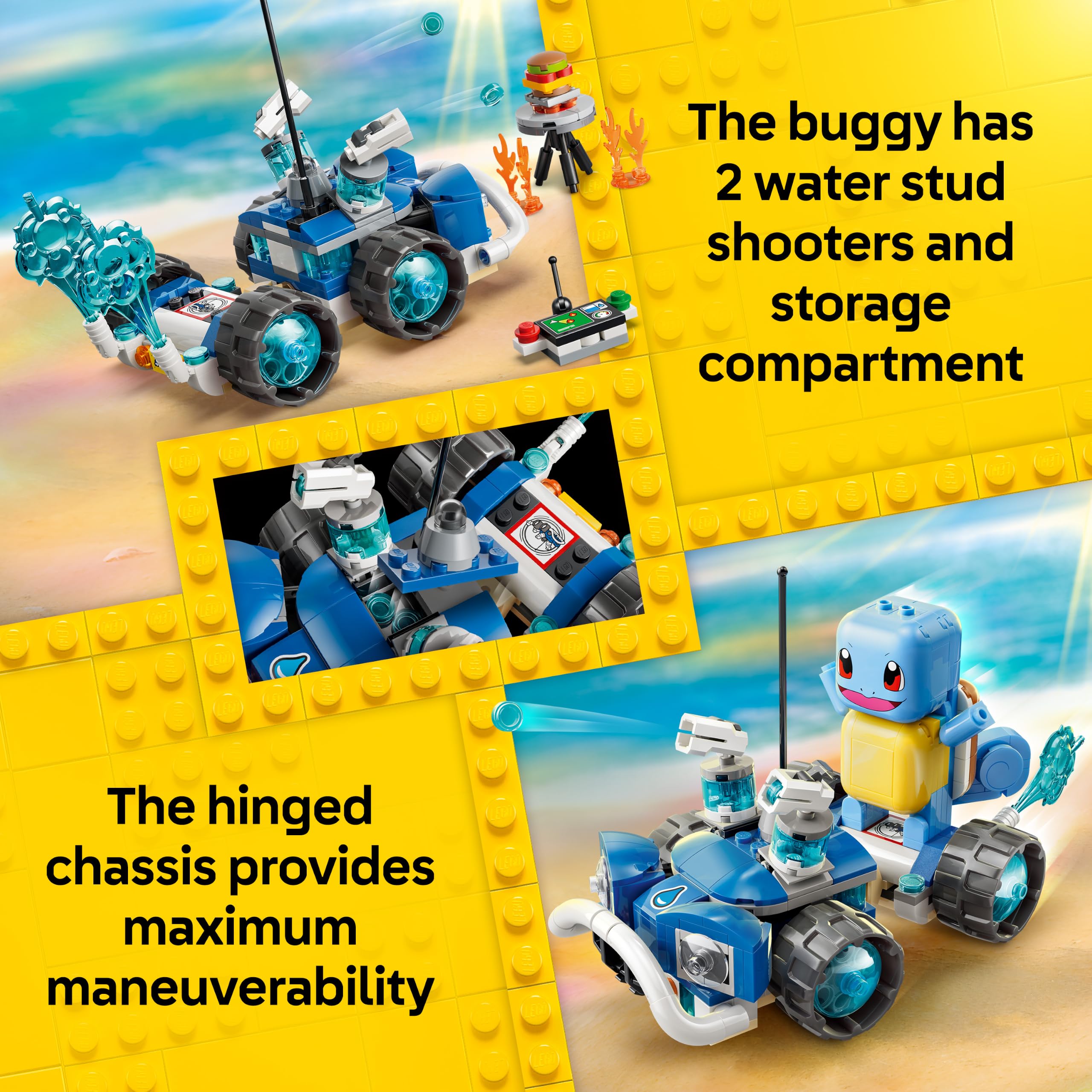 LEGO Pokémon SMART Play: Trainer’s Buggy Adventure with Squirtle Building Set (72156) | Ages 7+ 3