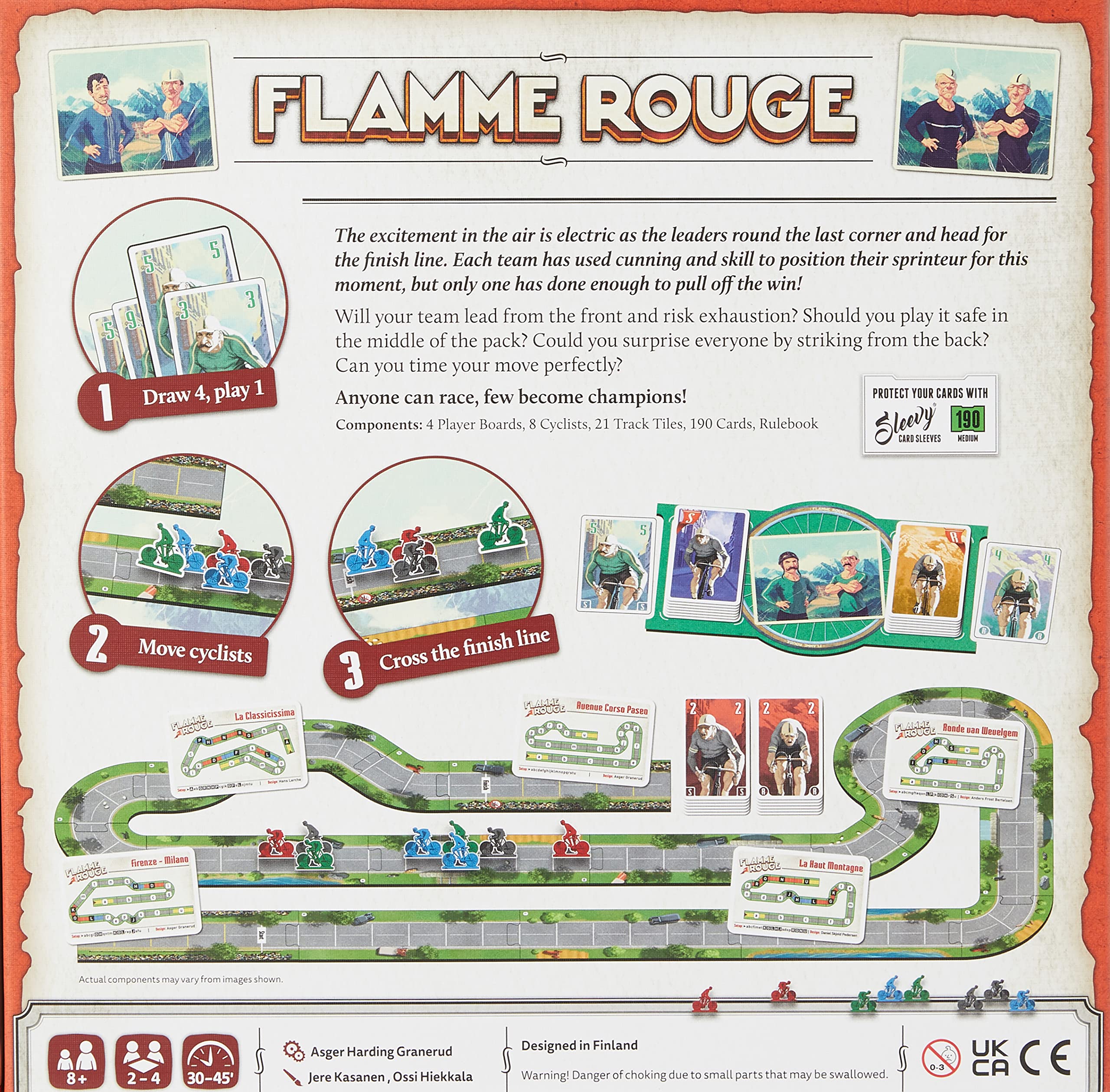 Pegasus Spiele Flamme Rouge Board Game | Ages 8+ | 2-4 Players | 30-45 Min Play Time
