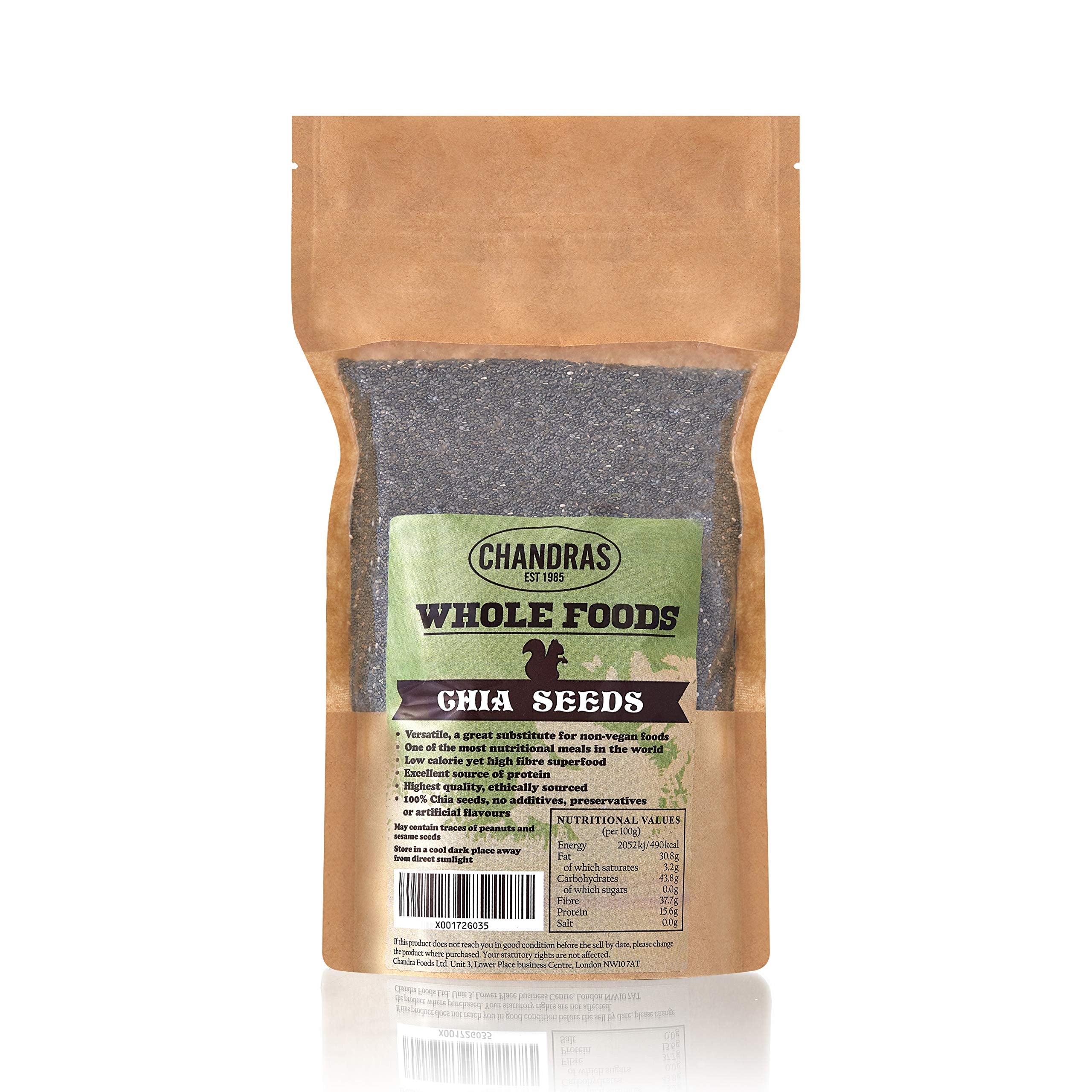 CHANDRA Chia Seeds - High Fibre, Low Carb | 500g 1