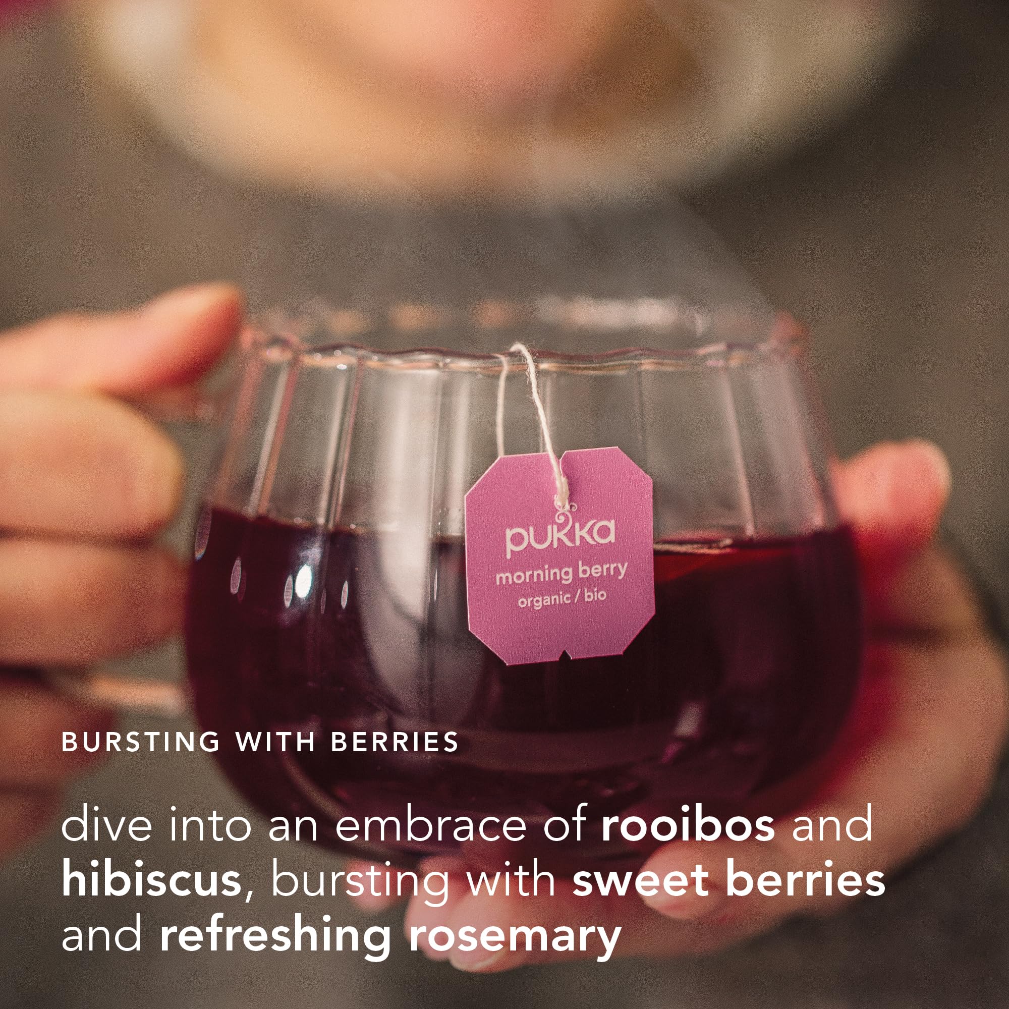 Pukka Herbs Morning Berry Organic Herbal Tea Blend - Caffeine-Free, Active Energy Range | 34g 5