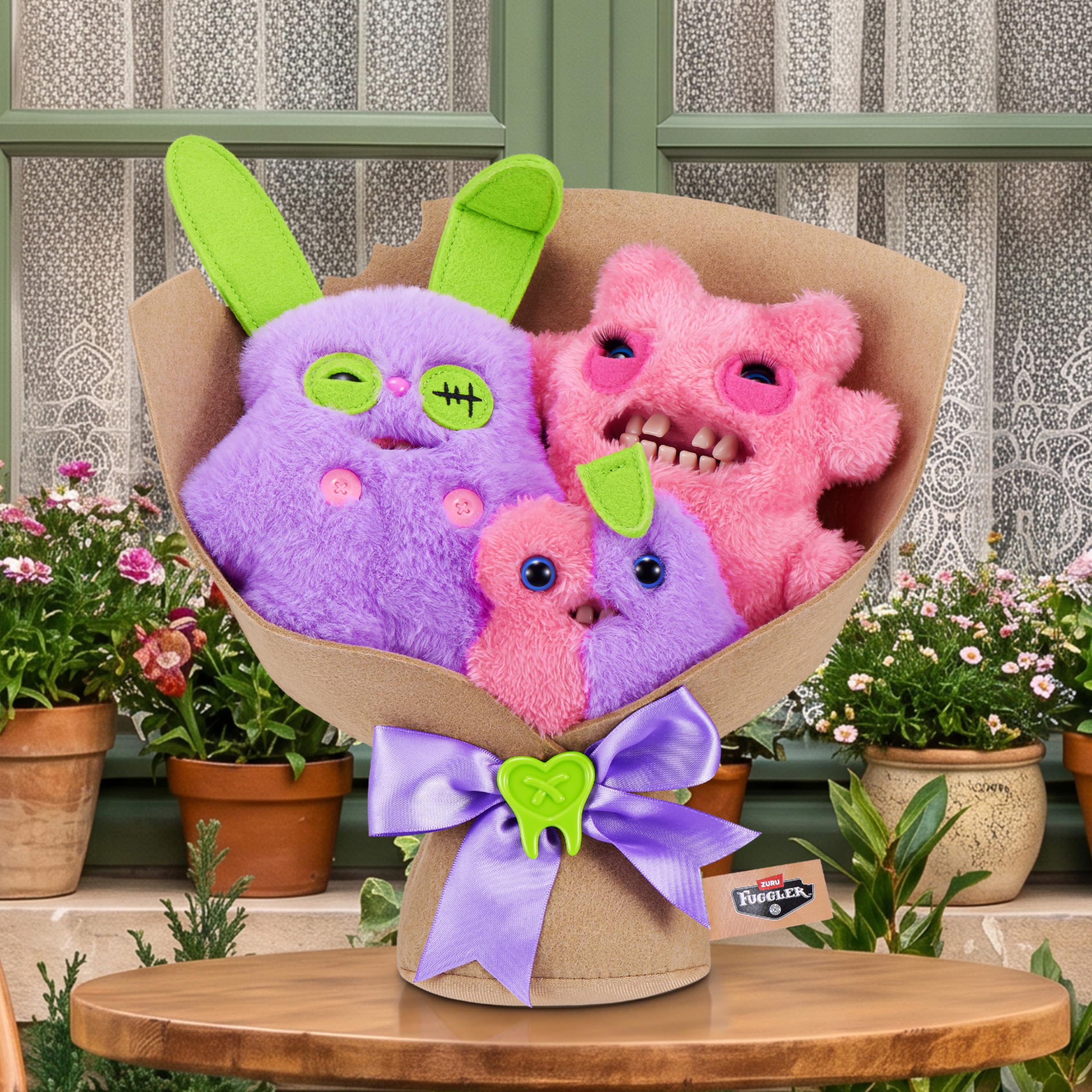Fuggler Soft Dolls - 2 x 9 inch & 1 x 3.5 inch Collectible Plush Set | Multicolor | Polyester 3