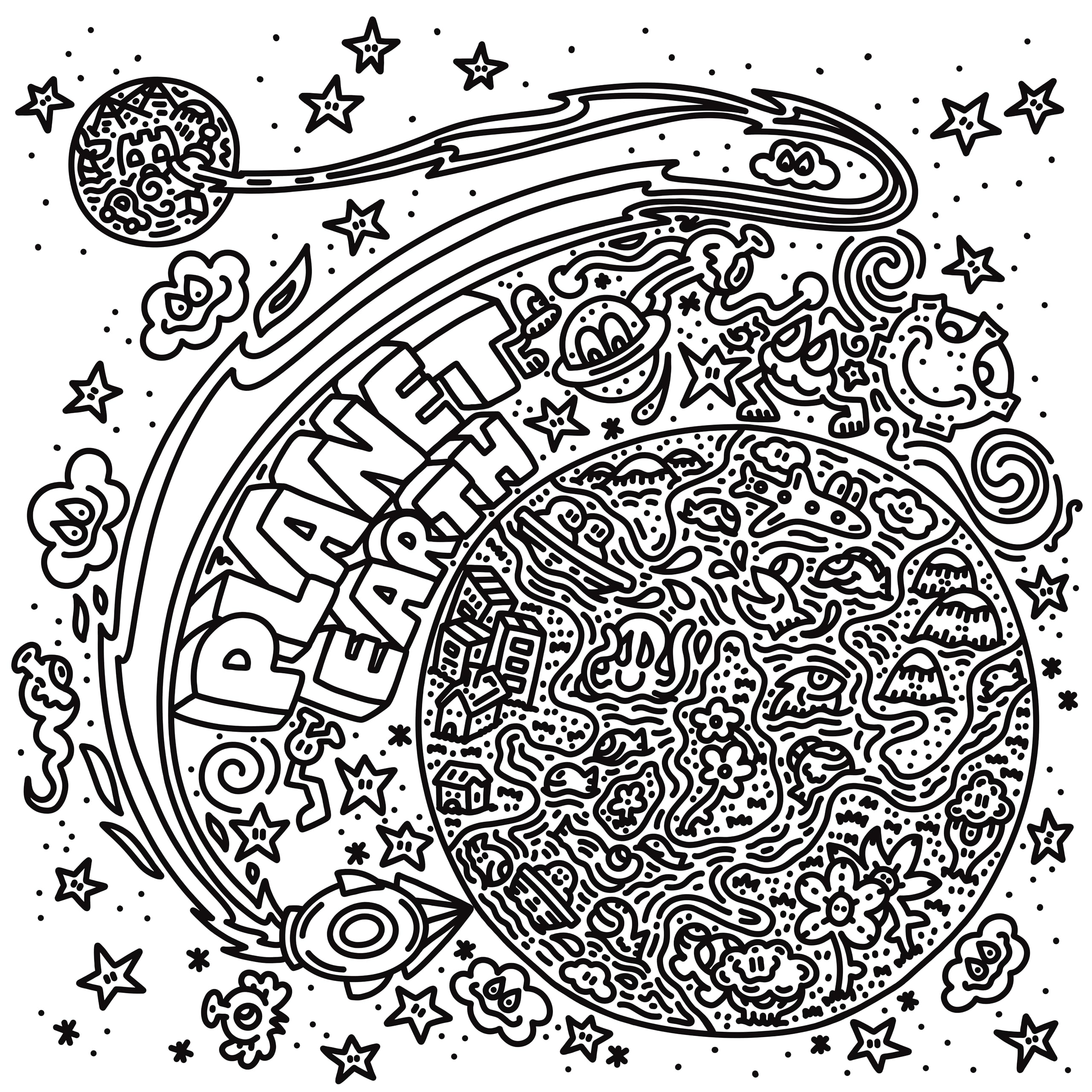 Bloomsbury DoodleLand: A Colouring Book by Mr Doodle | Paperback