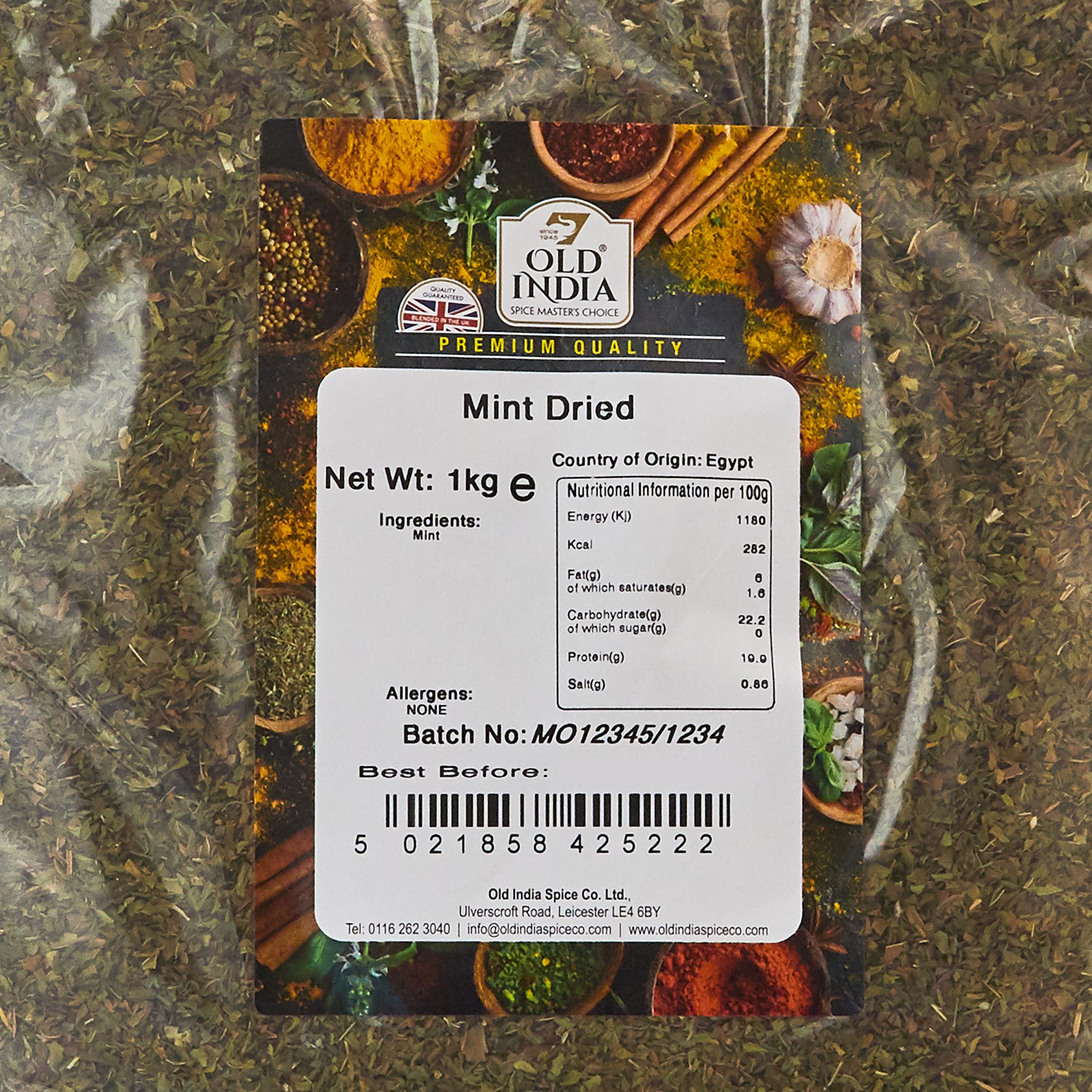 Old India Dried Mint Leaves - 1 kg Natural Herb for Curries, Soups, and Sauces 2