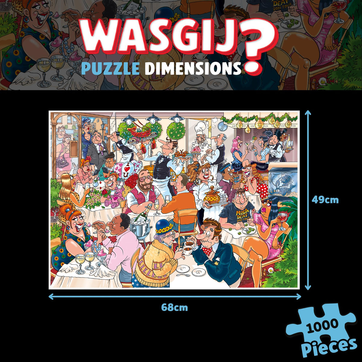 Jumbo Wasgij Mystery 26 Date Night! - 1000 Piece Adult Jigsaw Puzzle