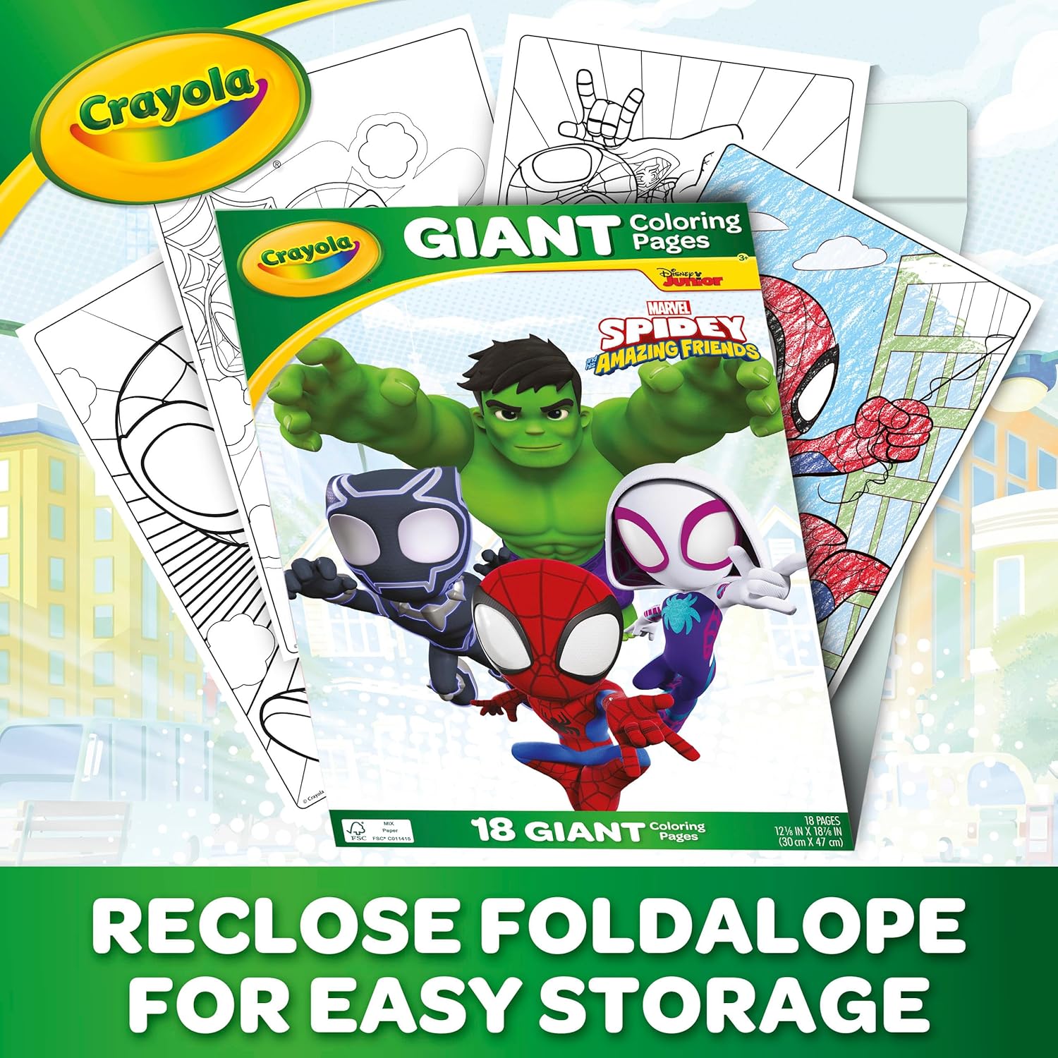 Crayola Giant Colouring Book - Spidey and His Amazing Friends 3