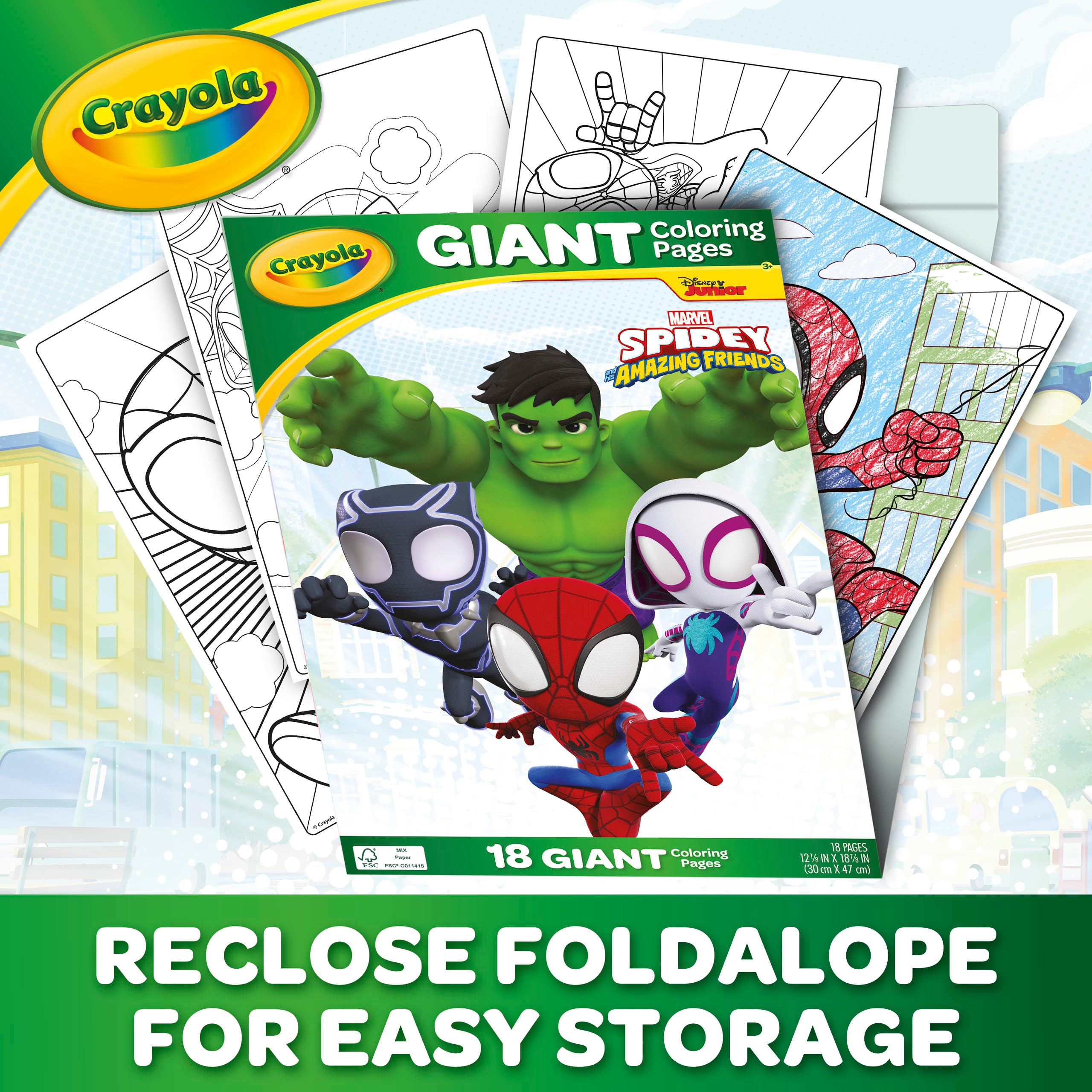 Crayola Giant Colouring Book - Spidey and His Amazing Friends 7