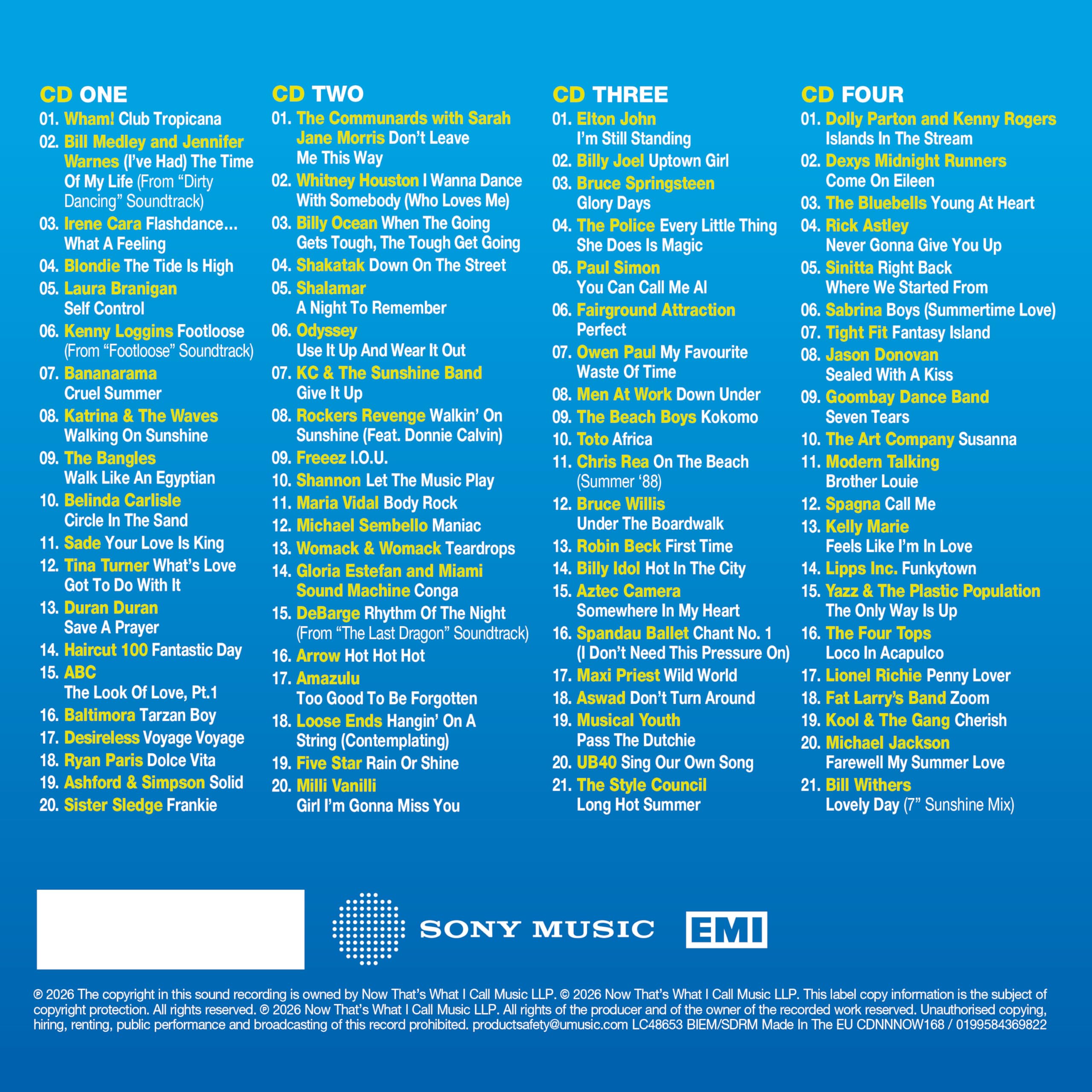 Various Artists - NOW That's What I Call An 80s Summer [4 CD Box Set] 3