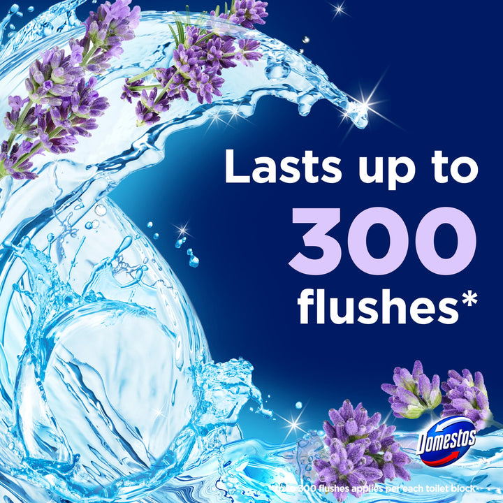 Domestos - Power 5 Lavender Toilet Rim Blocks 2x 50 g