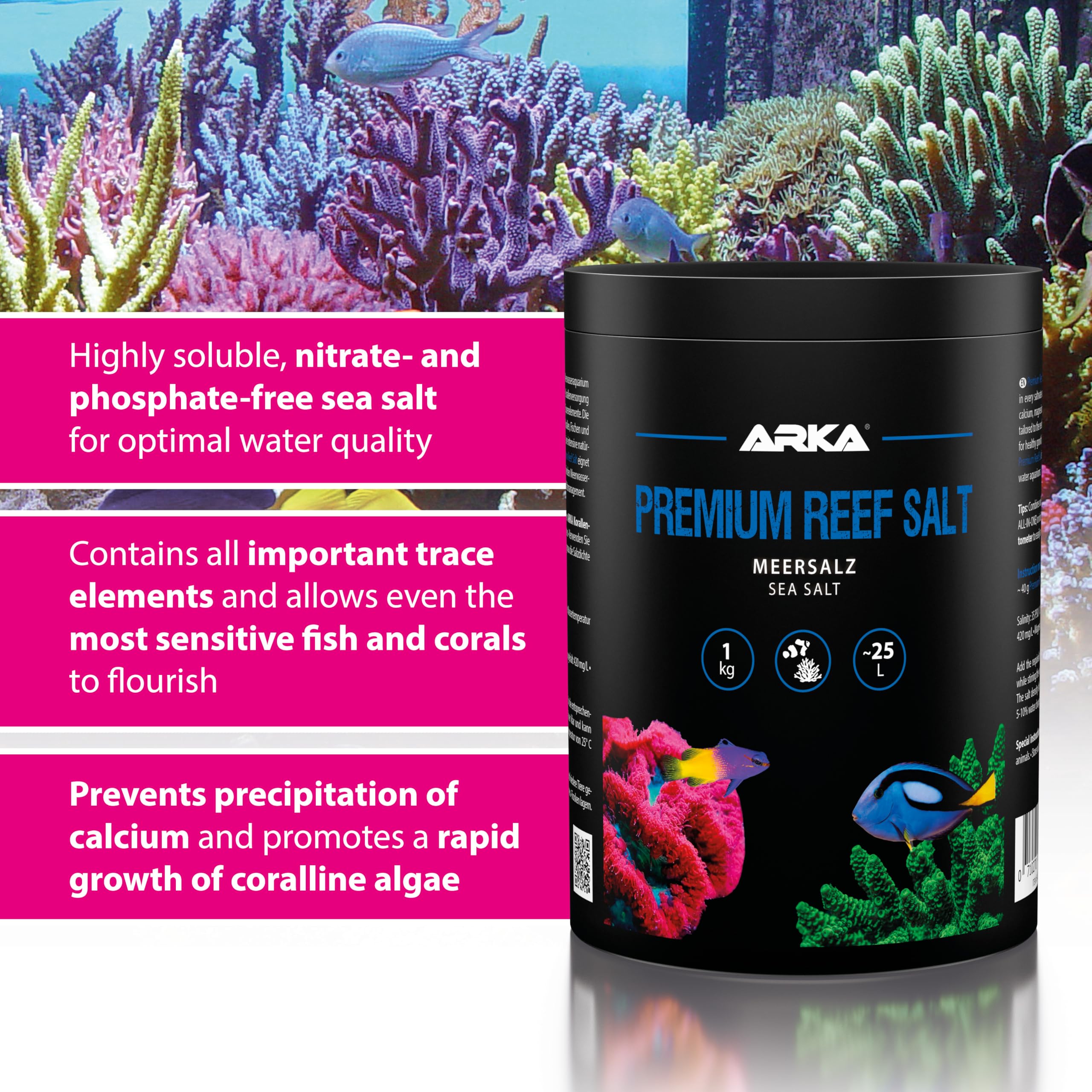 ARKA Premium Reef Salt - Fast Dissolving Marine Salt for Coral Care | 1 kg 4