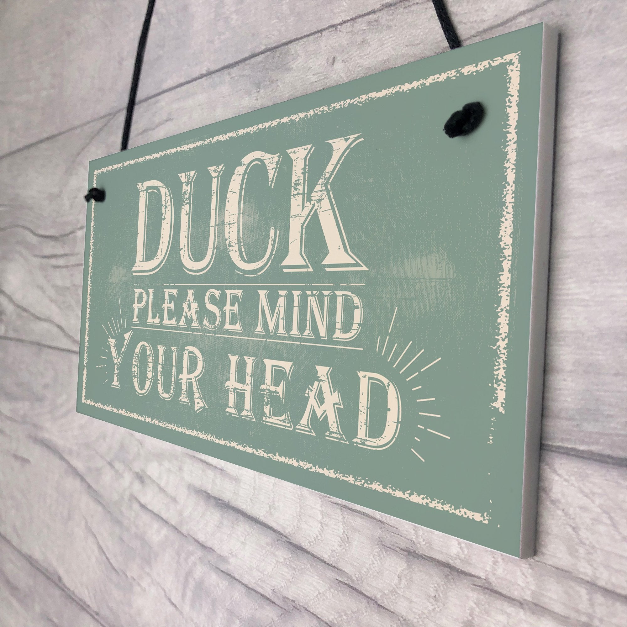 RED OCEAN Mind Your Head Friendship Home Gift Hanging Door Wall Plaque | PVC | 200 x 100 mm 8