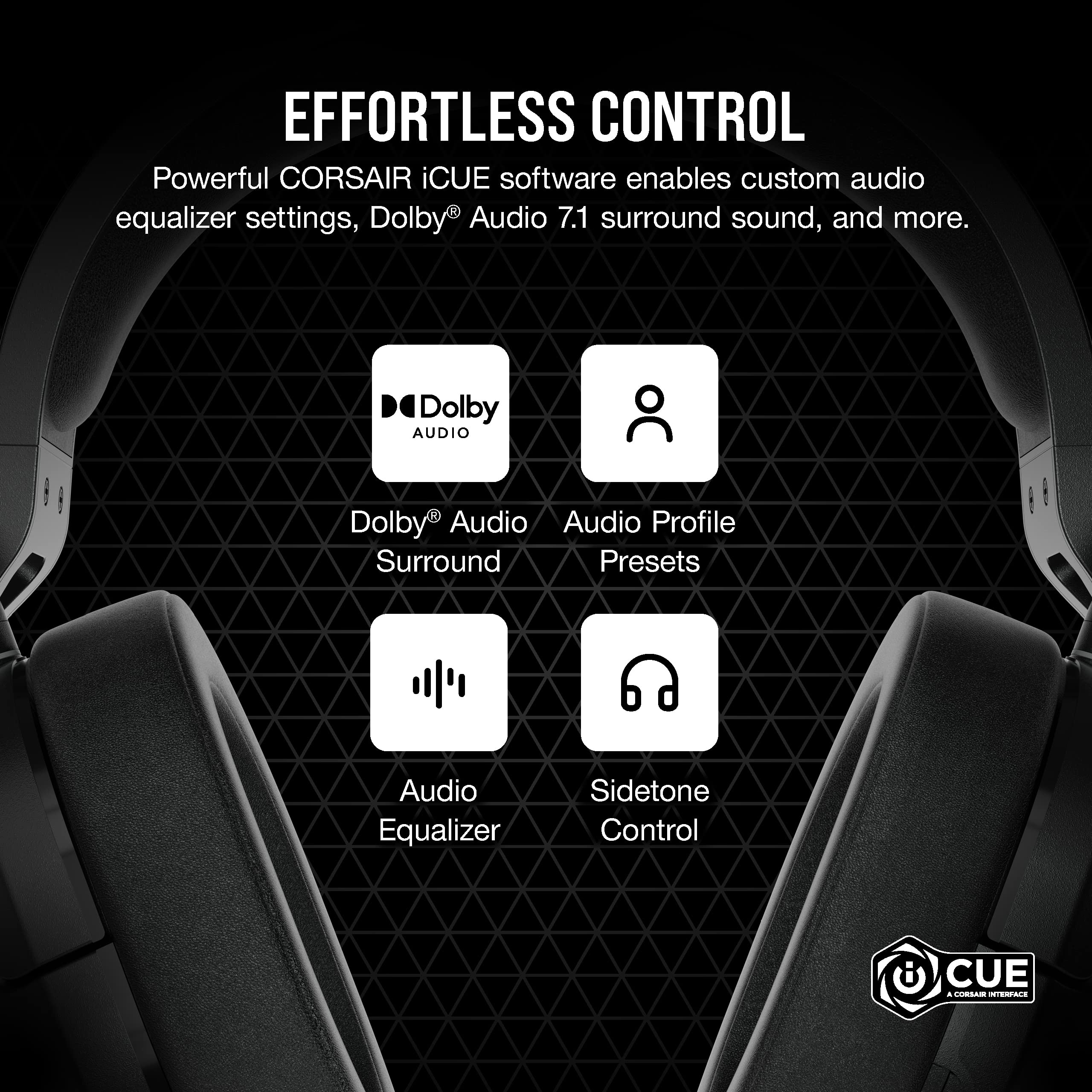 Corsair HS55 SURROUND Gaming Headset - Dolby 7.1 Surround Sound | Lightweight | Multi-Platform 7