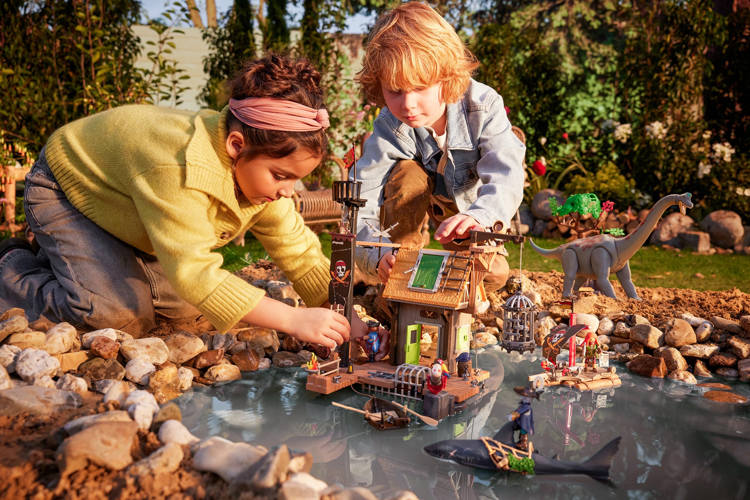 Playmobil Dinos Brachiosaurus Encounter with Hovercraft - Action Playset for Kids 4-10 6