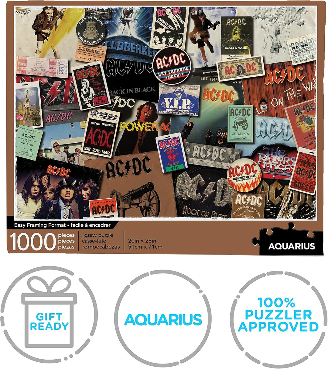 AQUARIUS AC/DC Albums Jigsaw Puzzle - AC/DC Collectible Puzzle (65305)