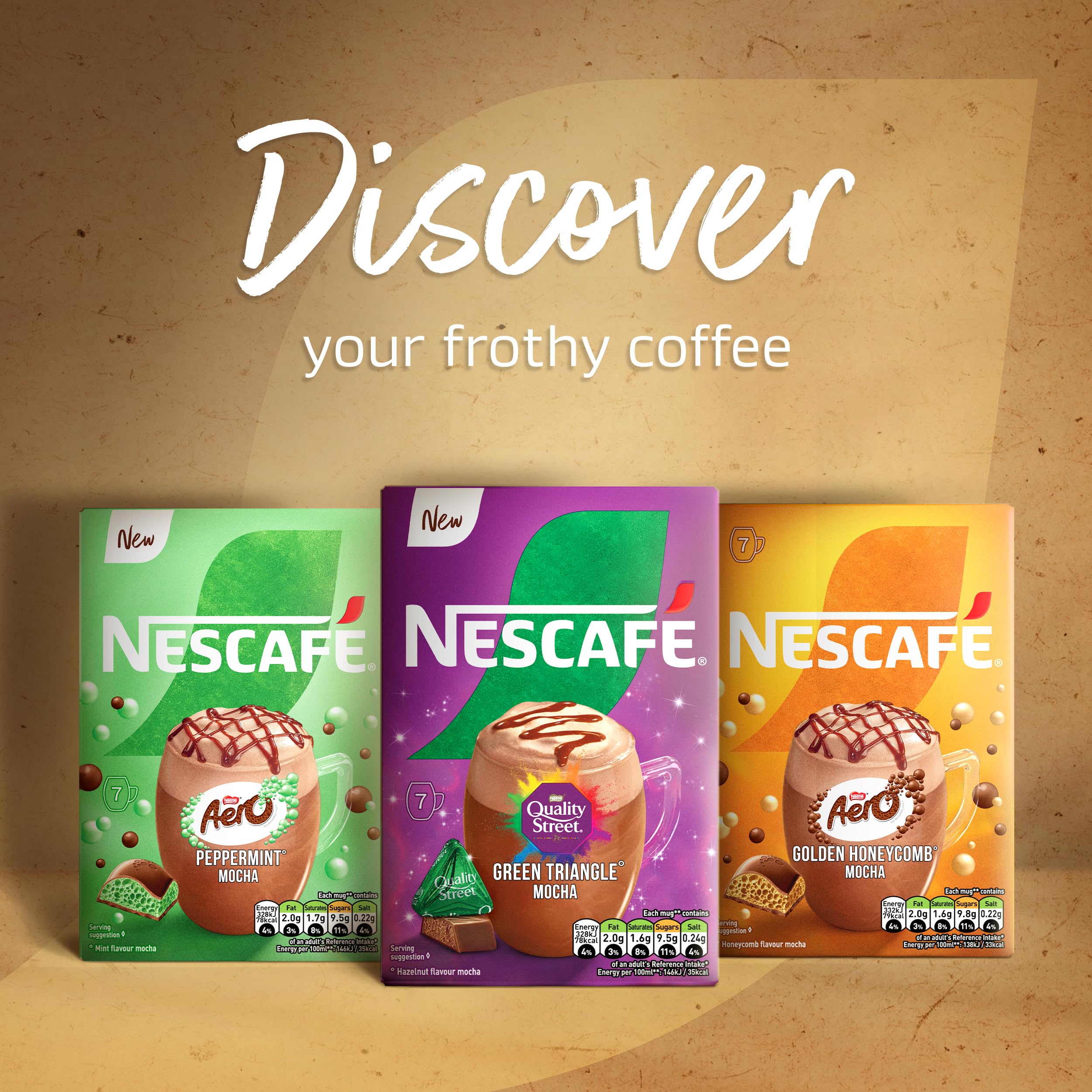 NESCAFÉ Quality Street Mocha Coffee Sachets - Hazelnut Flavour, 7 x 19g 6